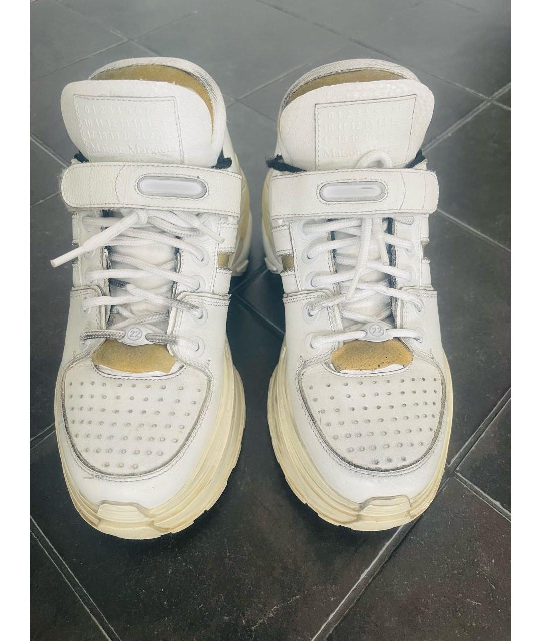 MAISON MARGIELA Белые кожаные кроссовки, фото 2