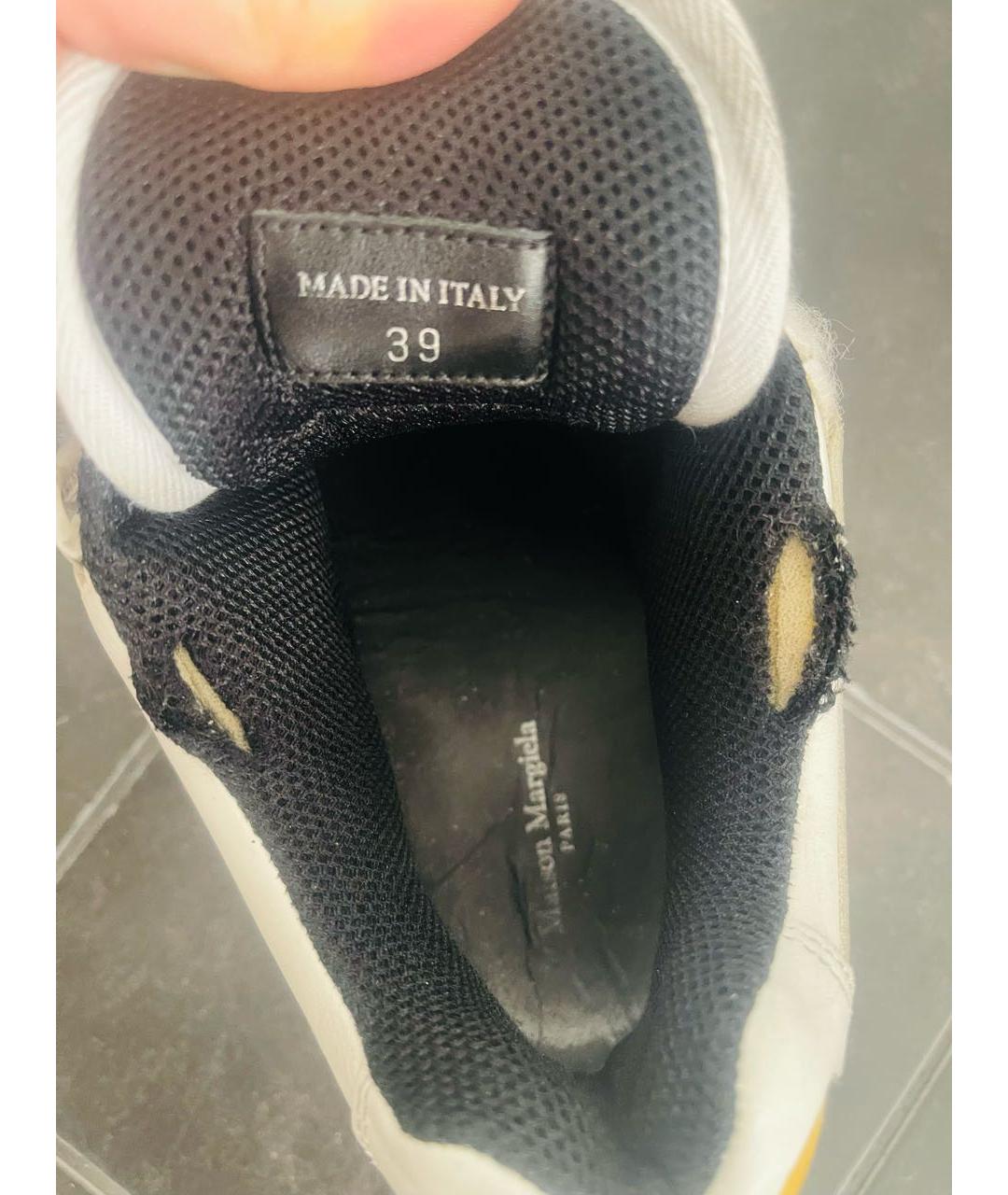 MAISON MARGIELA Белые кожаные кроссовки, фото 7