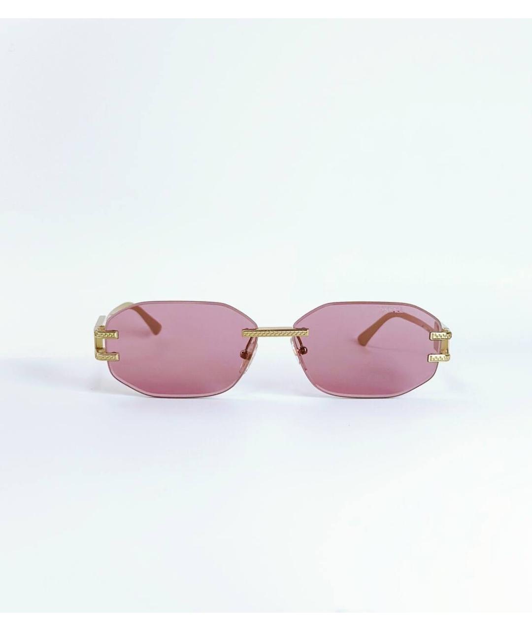 VERSACE Золотые металлические солнцезащитные очки, фото 4