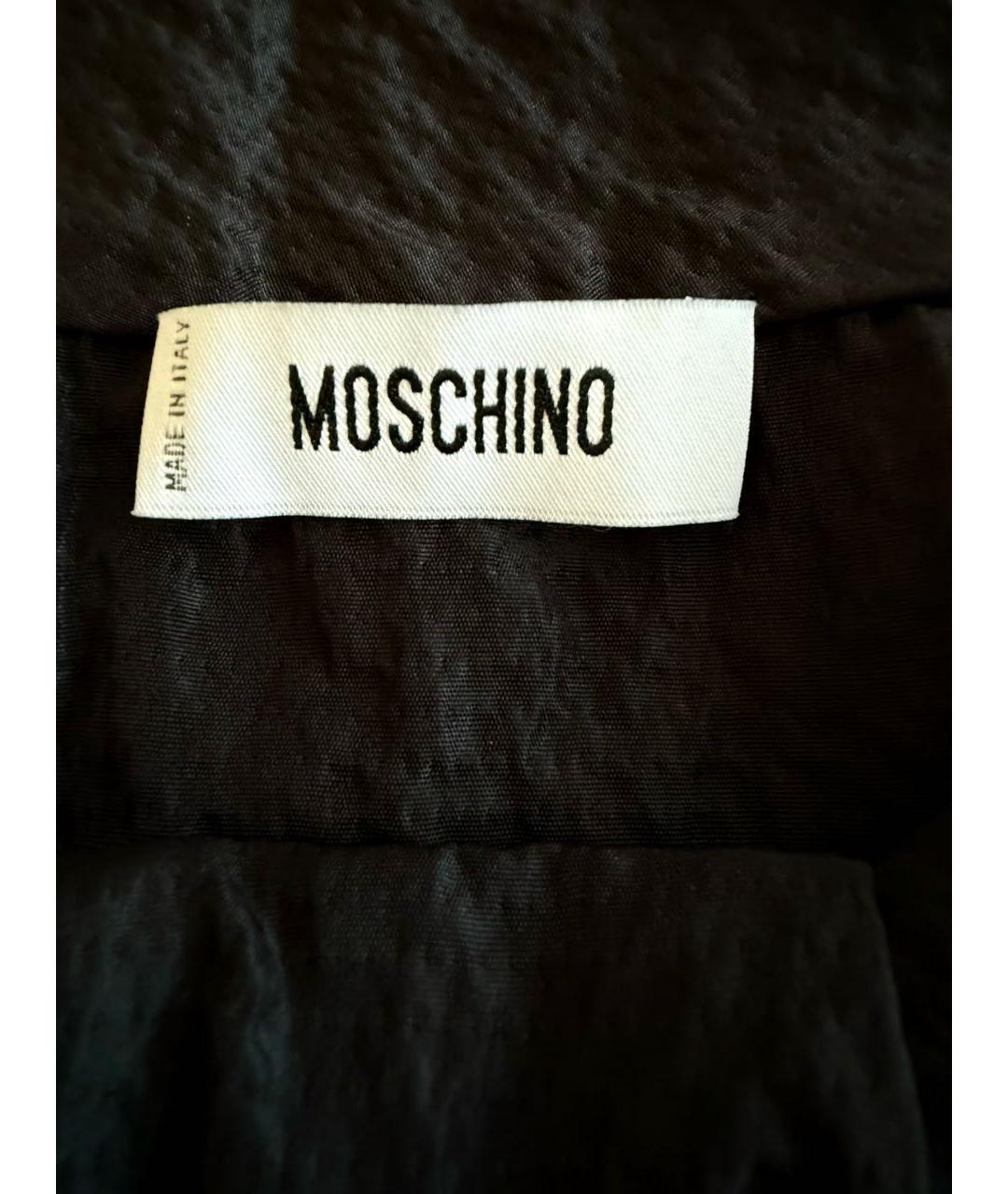 MOSCHINO Черное шелковое коктейльное платье, фото 3