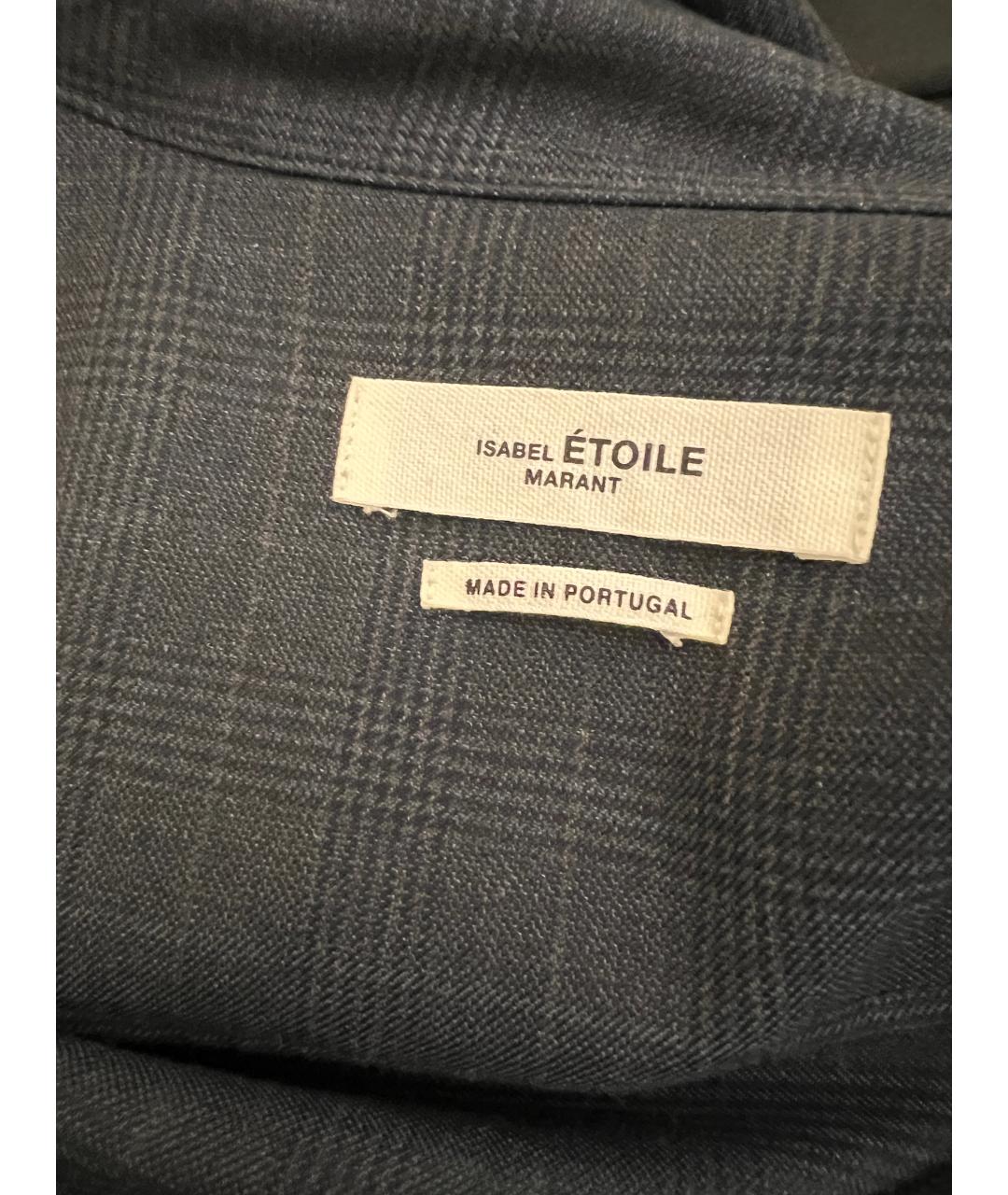 ISABEL MARANT ETOILE Темно-синее шерстяное повседневное платье, фото 3