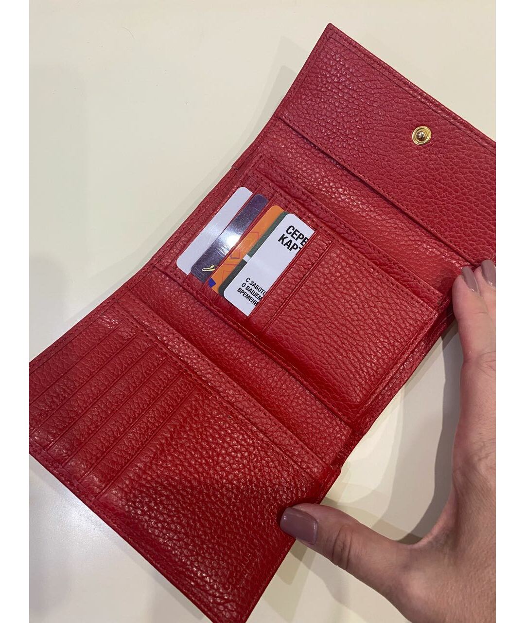 COCCINELLE Красный кожаный кошелек, фото 2