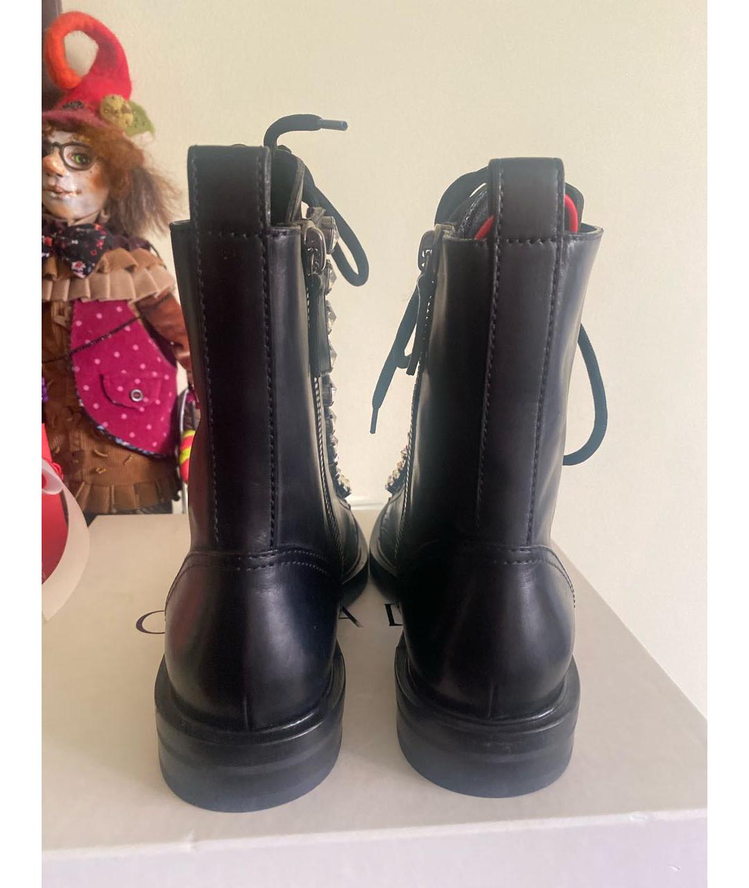 CASADEI Черные ботинки из искусственной кожи, фото 4