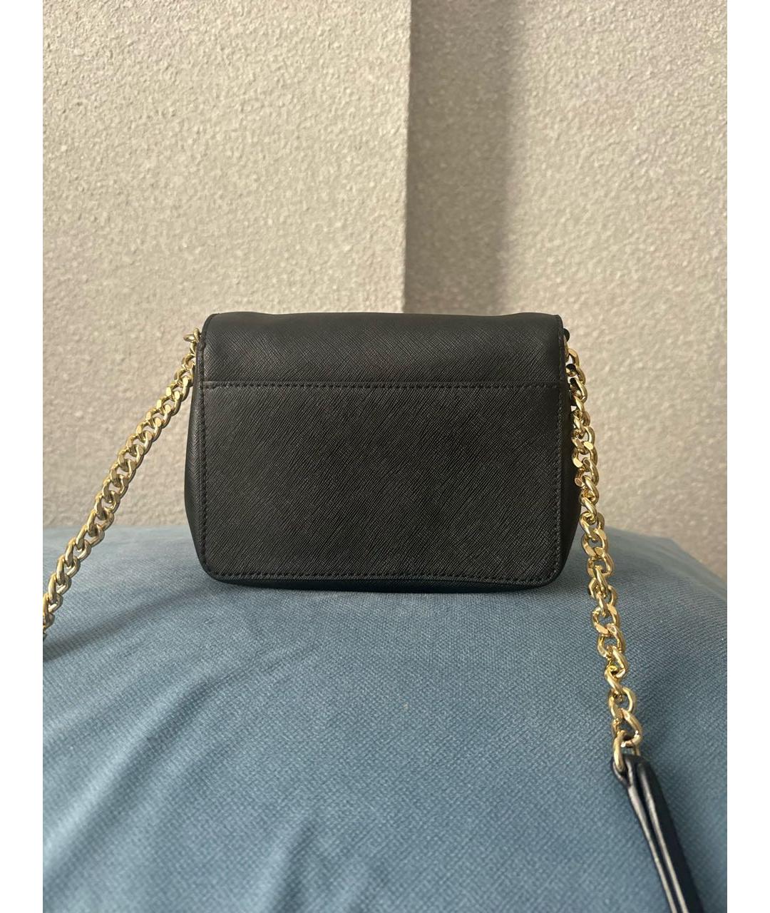MICHAEL KORS Черная кожаная сумка через плечо, фото 3