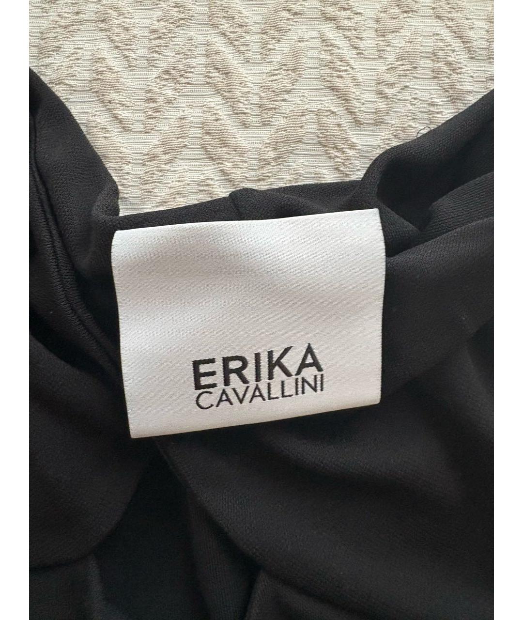 ERIKA CAVALLINI Черное вискозное повседневное платье, фото 3
