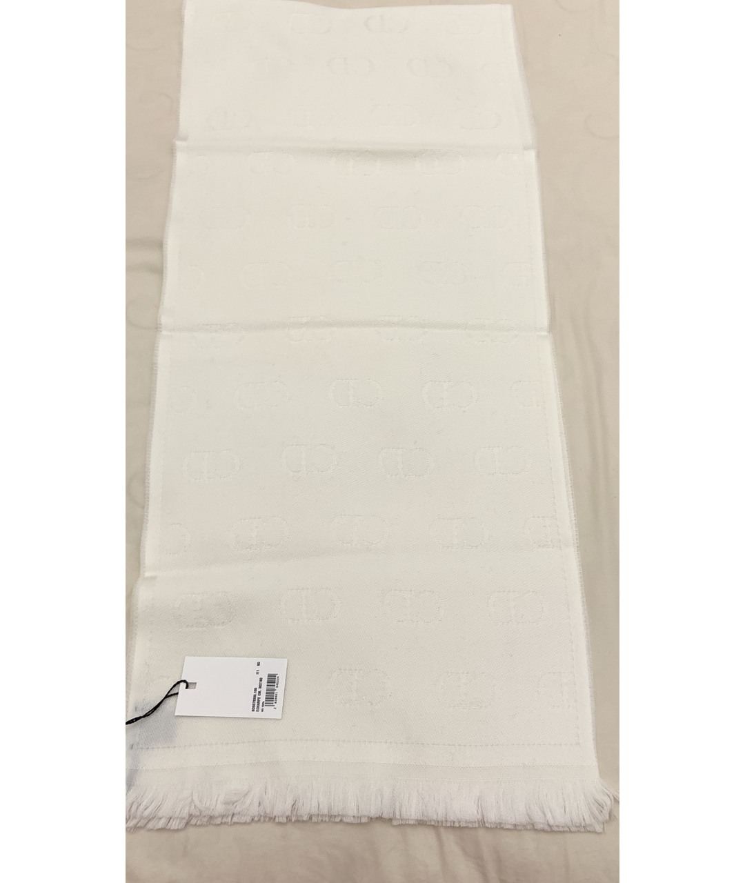 CHRISTIAN DIOR PRE-OWNED Белый кашемировый шарф, фото 2