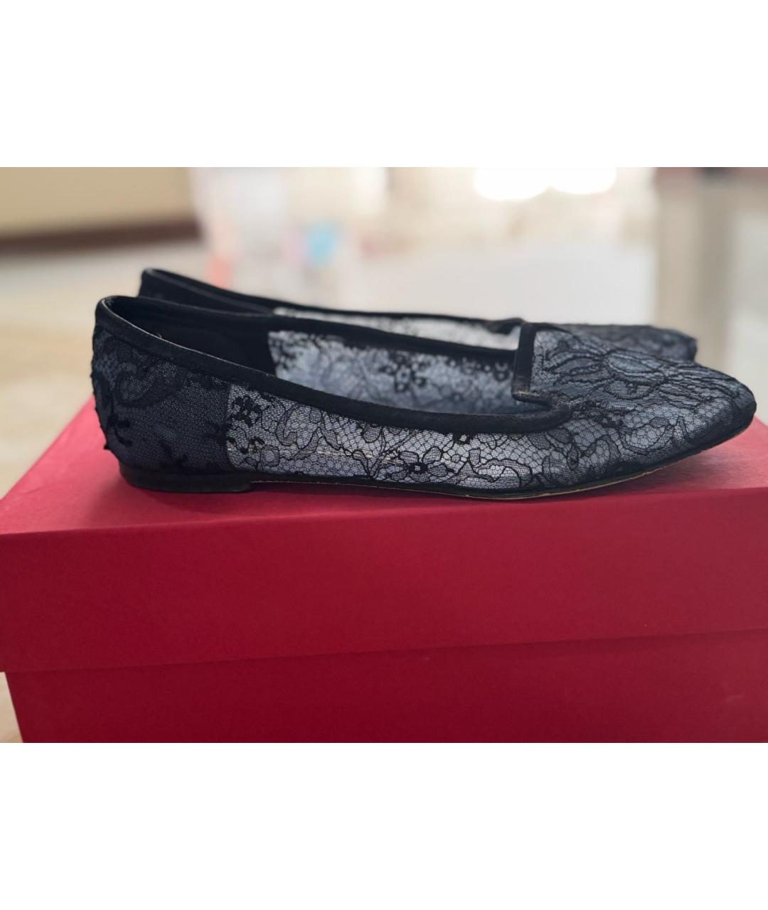 DOLCE&GABBANA Темно-синие текстильные балетки, фото 5