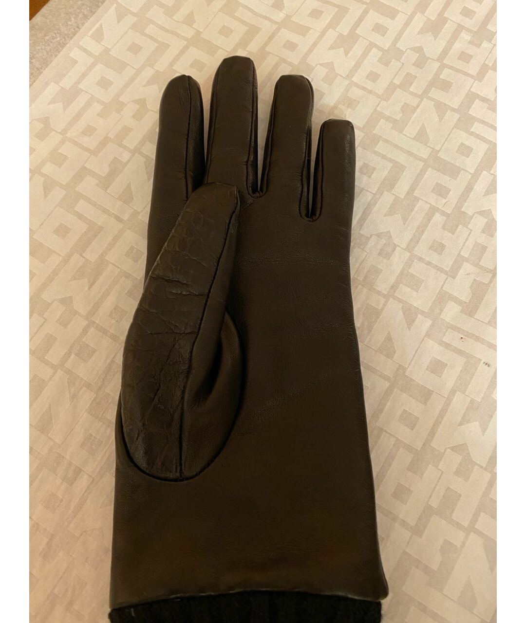 MAX MARA Черные шерстяные перчатки, фото 6