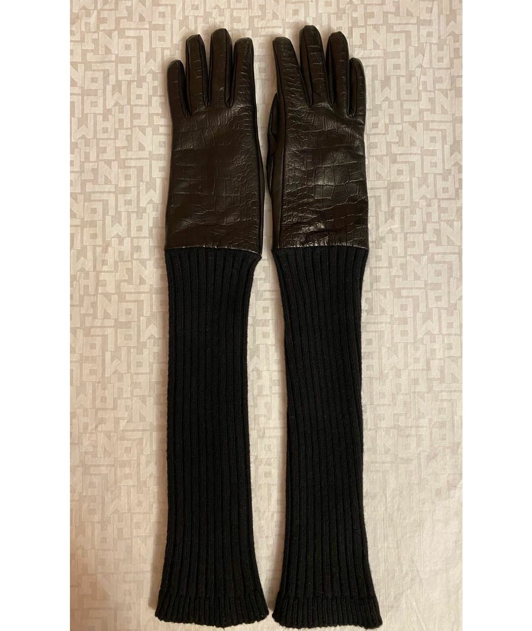 MAX MARA Черные шерстяные перчатки, фото 7