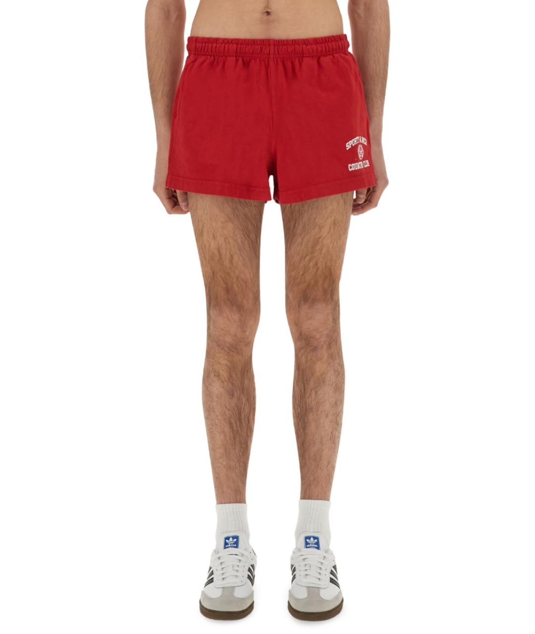 SPORTY AND RICH Красные хлопковые шорты, фото 6