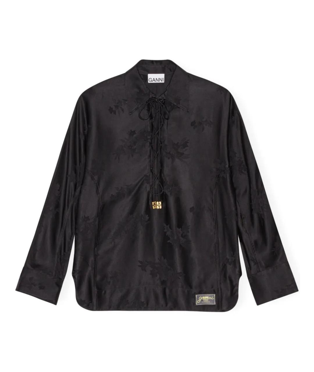 GANNI Черная рубашка, фото 1