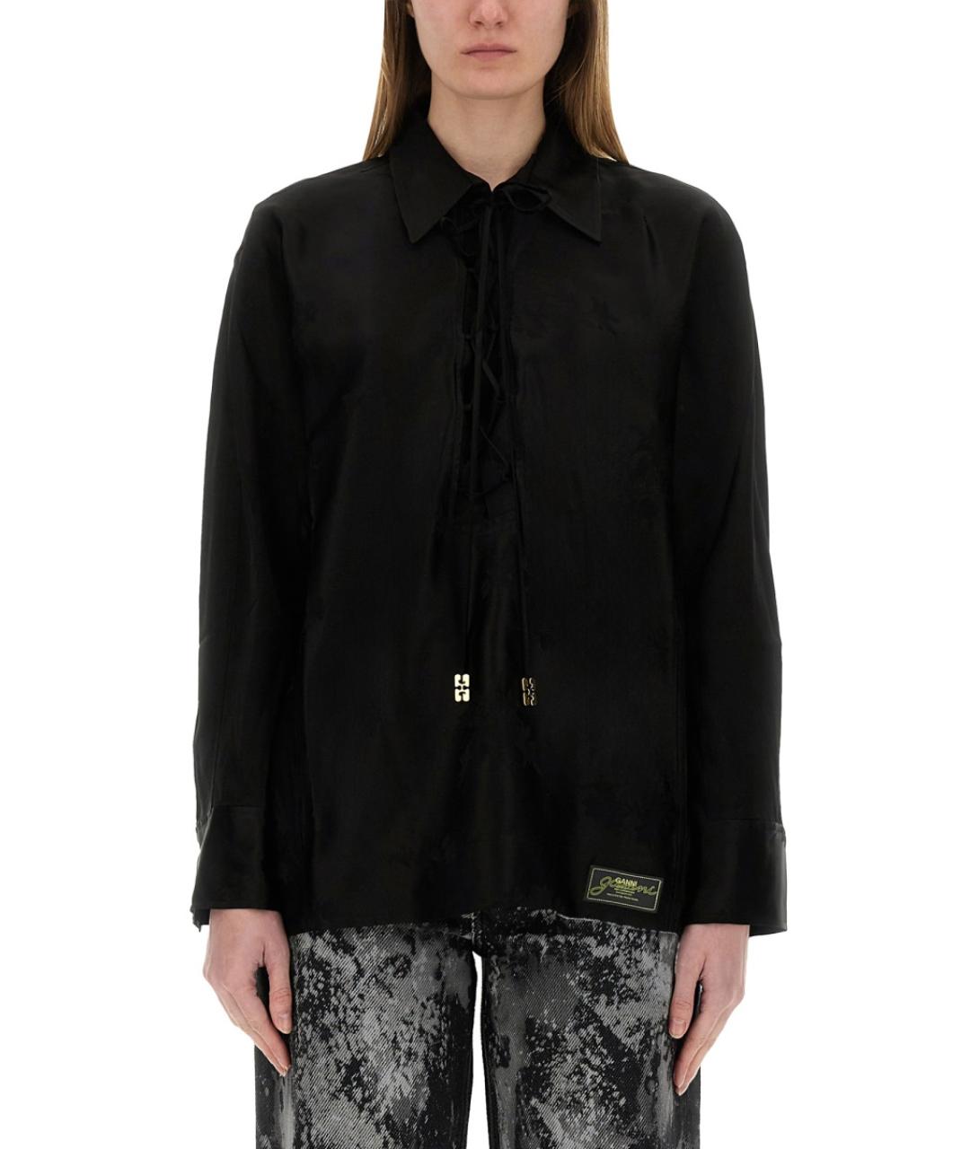 GANNI Черная рубашка, фото 2