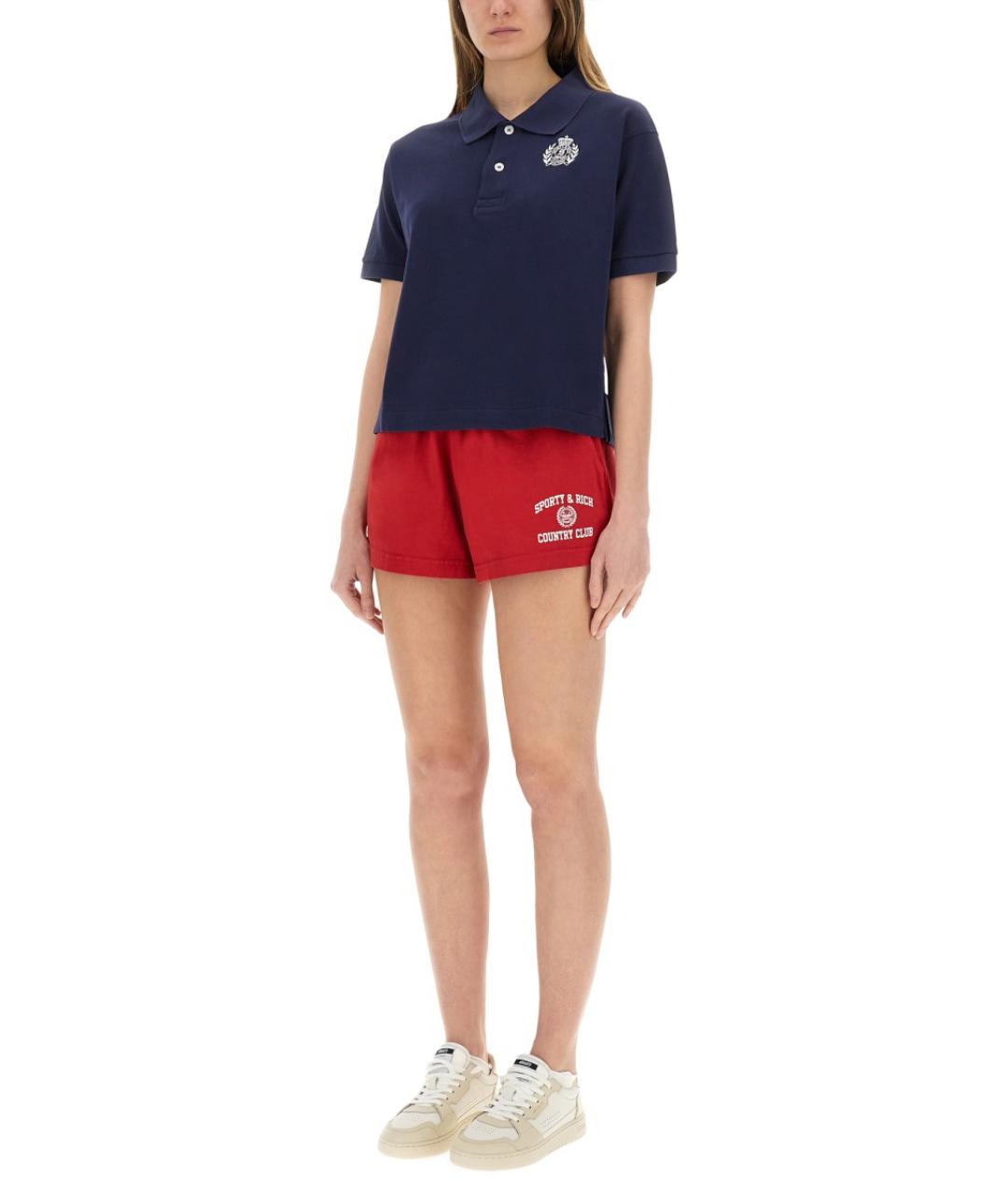SPORTY AND RICH Синяя хлопковая футболка, фото 6