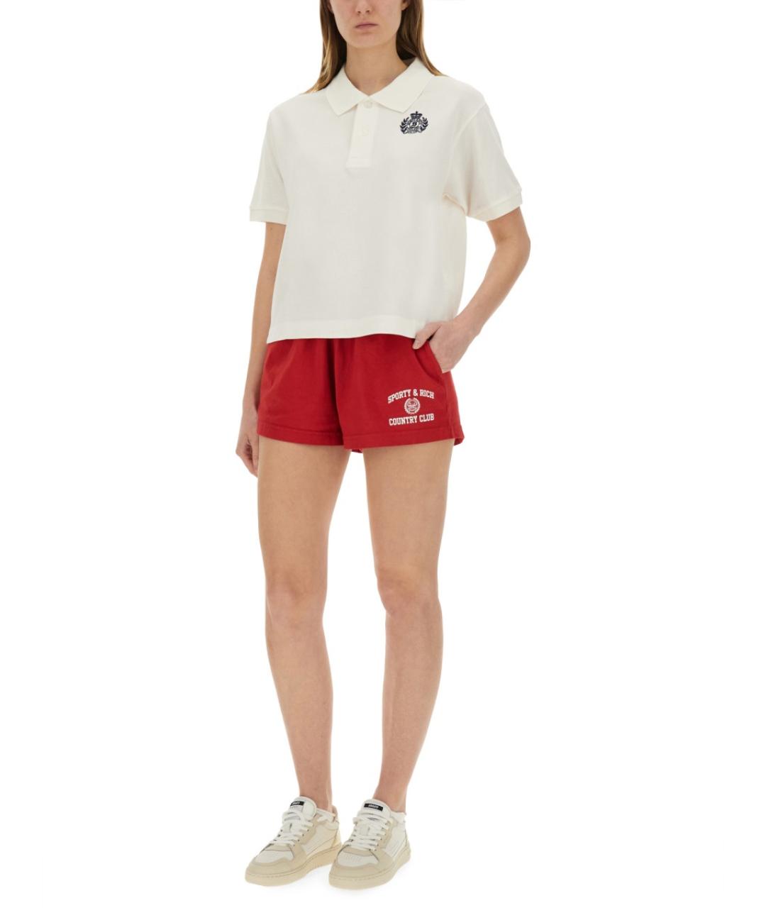 SPORTY AND RICH Белая хлопковая футболка, фото 3