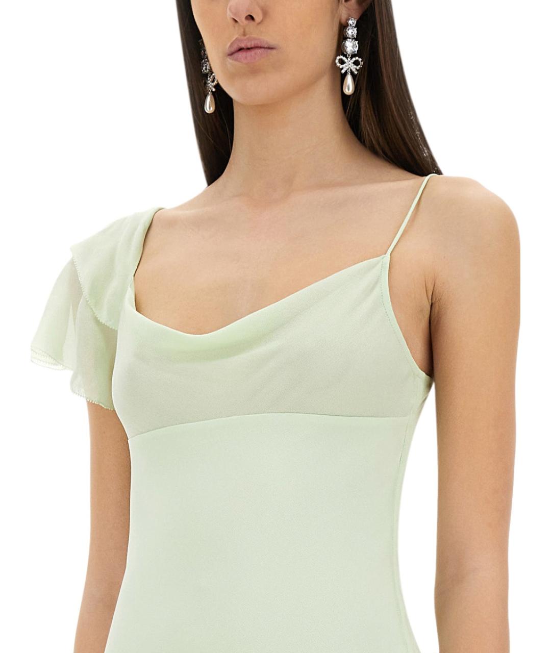 SELF-PORTRAIT Зеленые коктейльное платье, фото 4