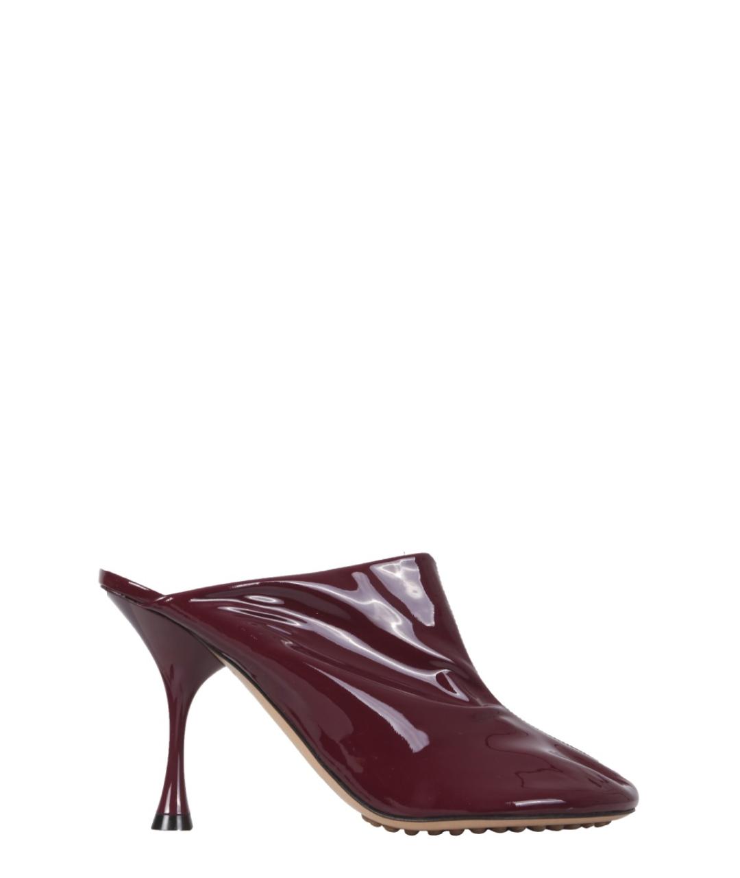 BOTTEGA VENETA Фиолетовые кожаные мюли, фото 1