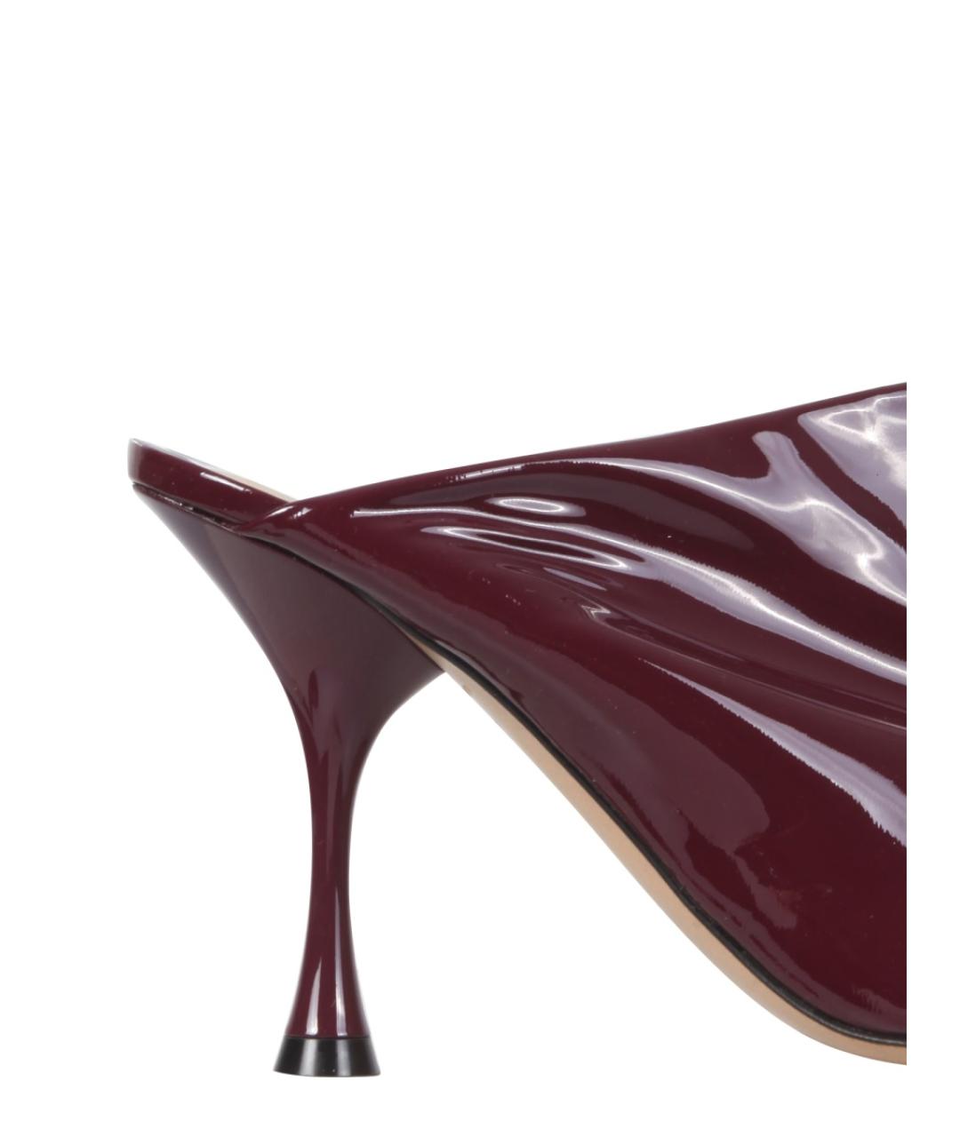 BOTTEGA VENETA Фиолетовые кожаные мюли, фото 3