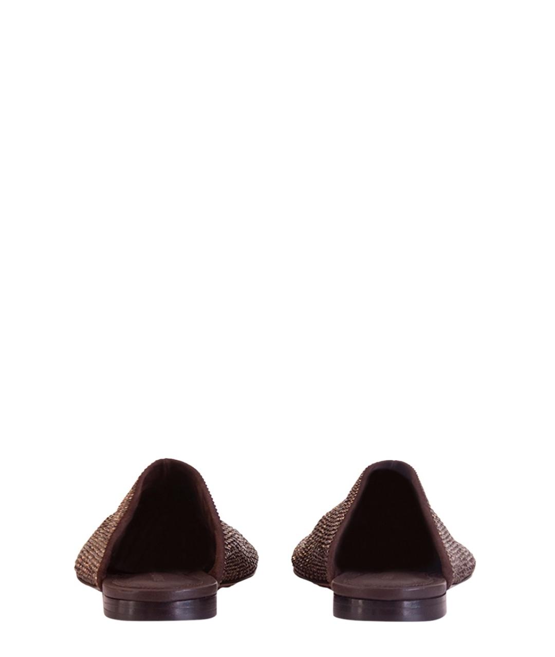 BOTTEGA VENETA Коричневые мюли, фото 3