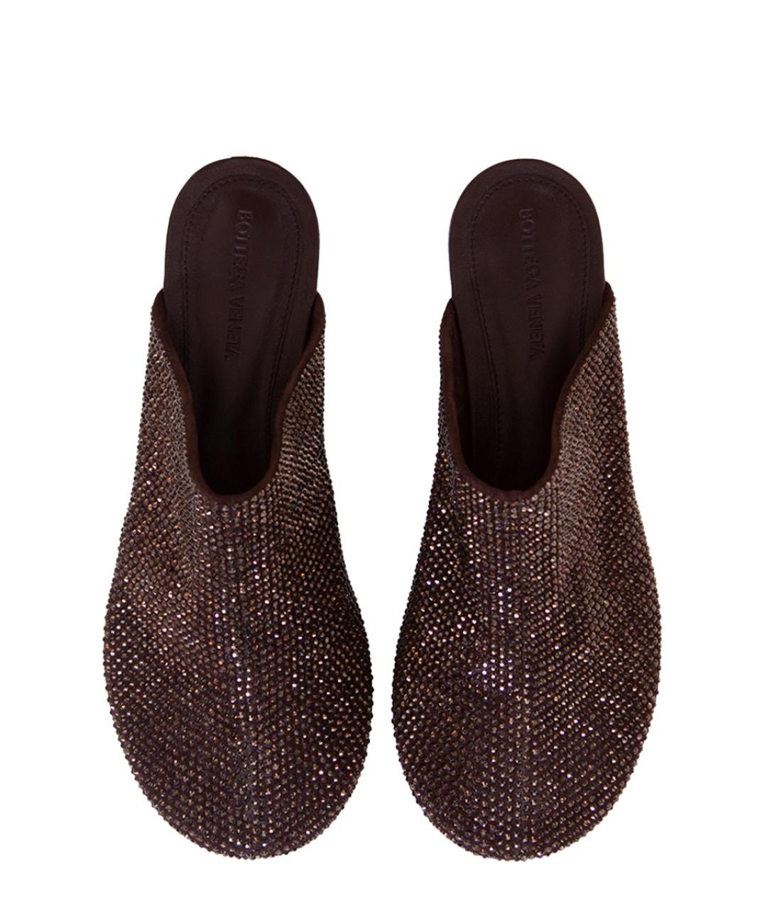 BOTTEGA VENETA Коричневые мюли, фото 2
