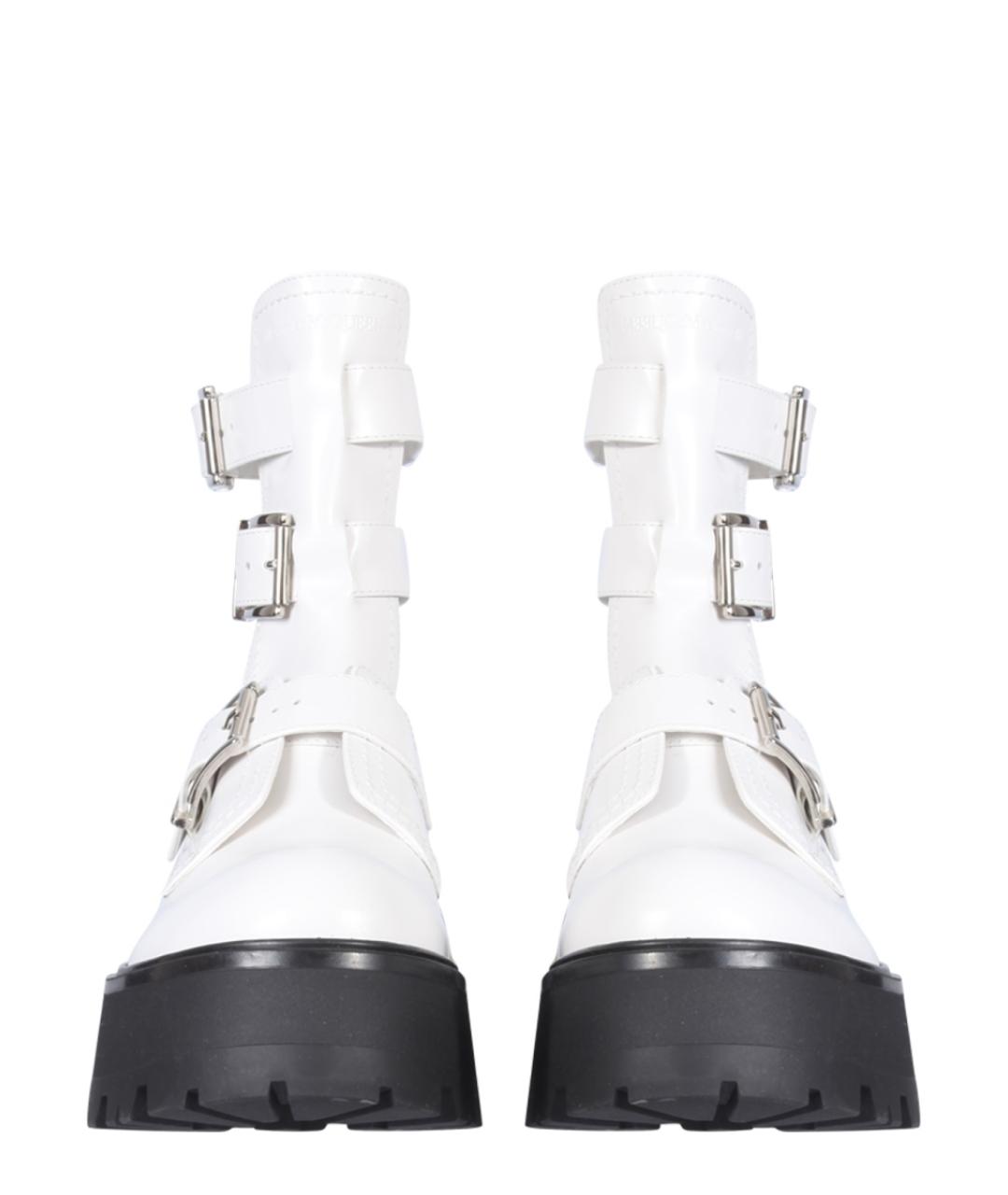 ALEXANDER MCQUEEN Белые кожаные ботинки, фото 2