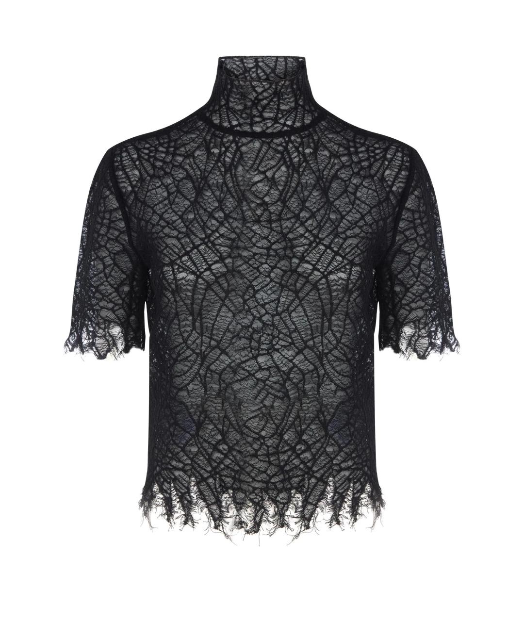 ALEXANDER MCQUEEN Черная хлопковая футболка, фото 1
