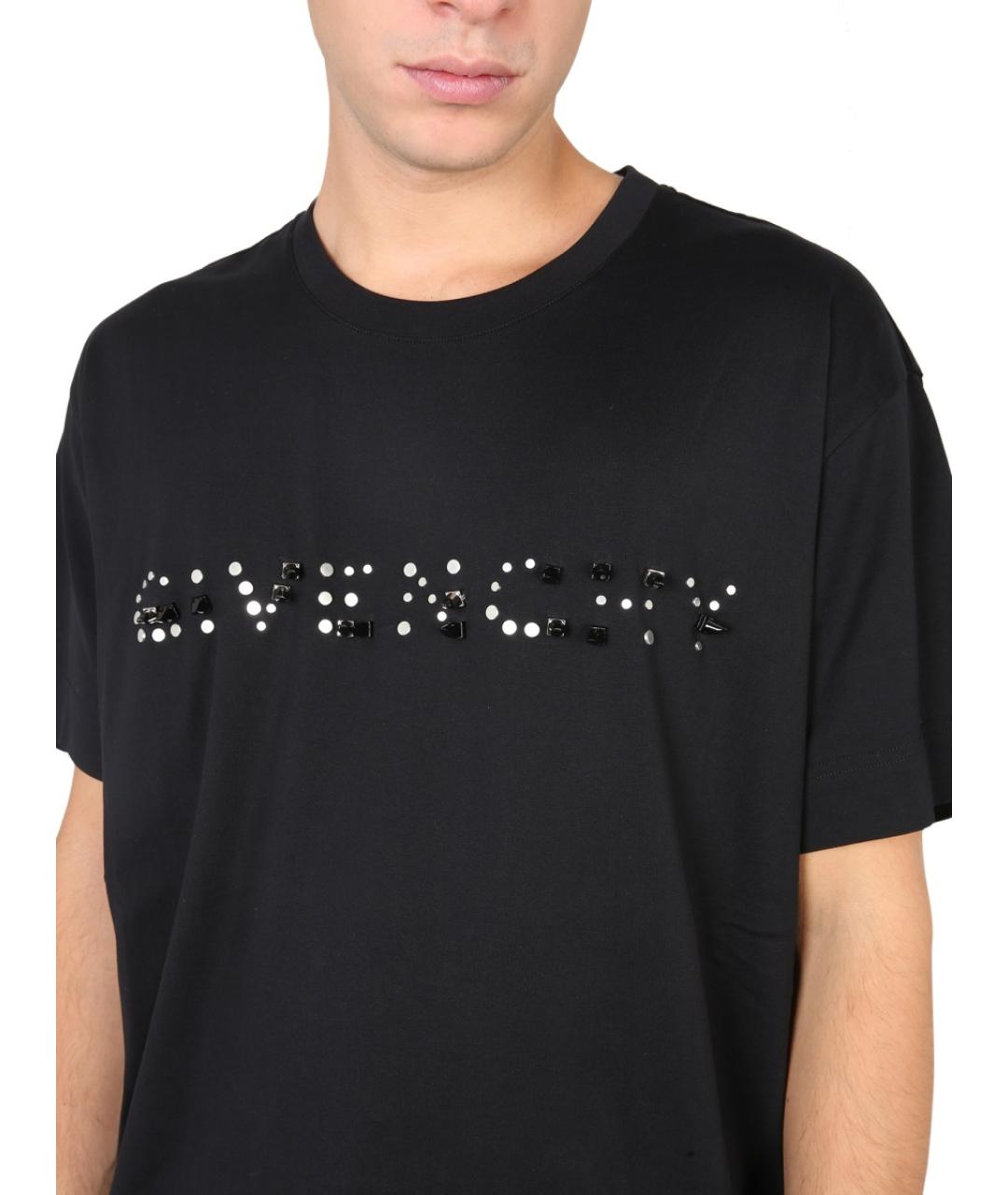 GIVENCHY Черная хлопковая футболка, фото 5