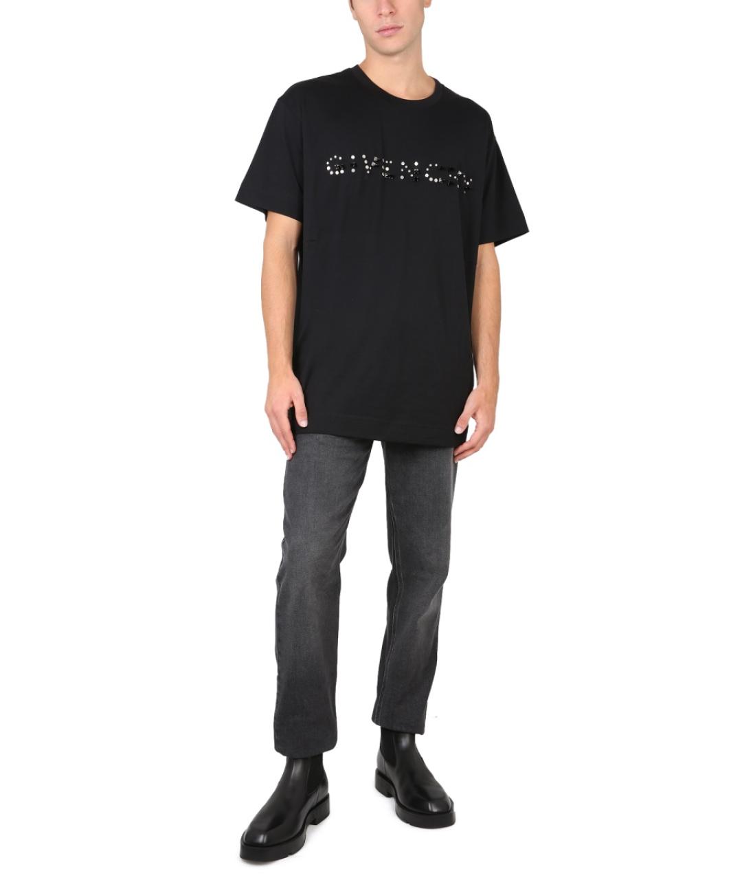 GIVENCHY Черная хлопковая футболка, фото 3