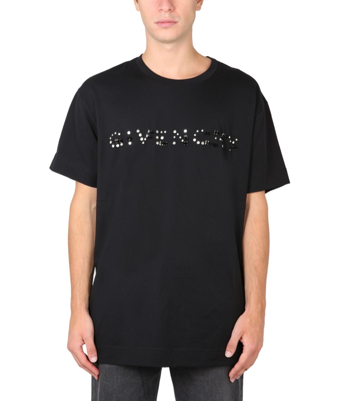 GIVENCHY Черная хлопковая футболка, фото 2