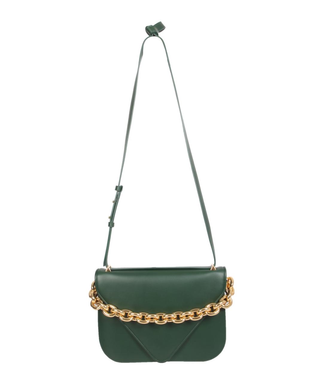 BOTTEGA VENETA Зеленая кожаная сумка через плечо, фото 1