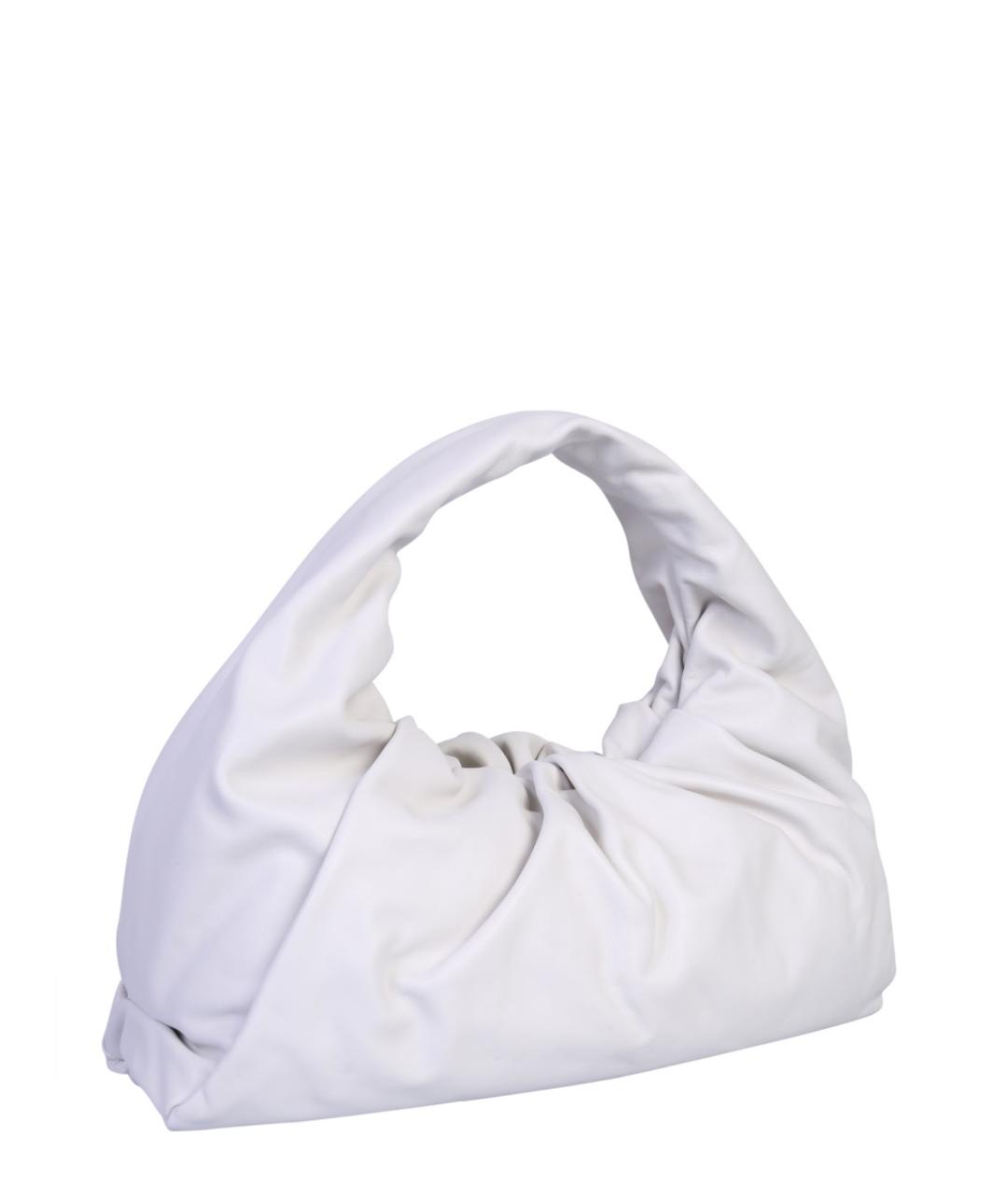 BOTTEGA VENETA Белая кожаная сумка через плечо, фото 3