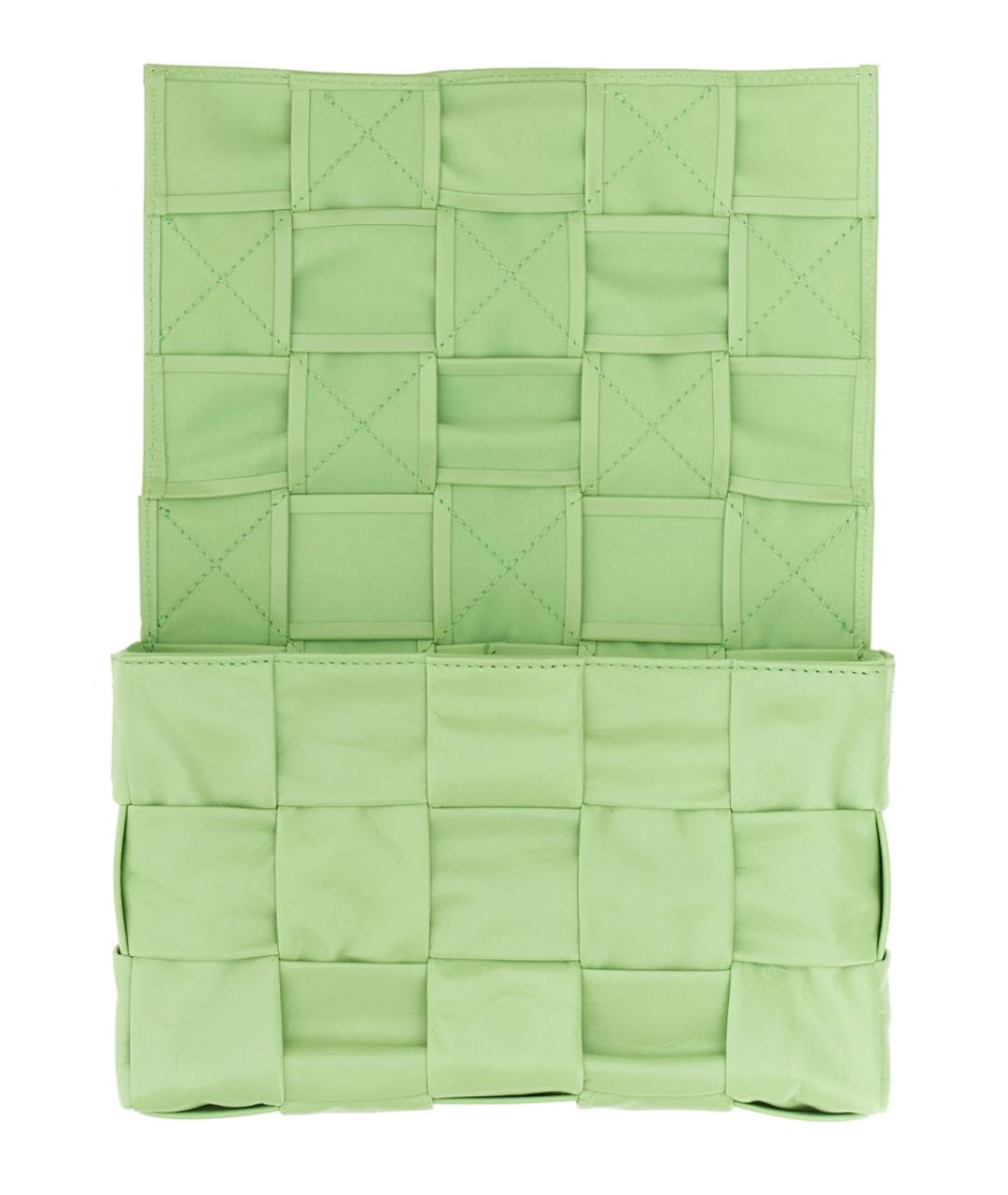 BOTTEGA VENETA Зеленая кожаная сумка на плечо, фото 3