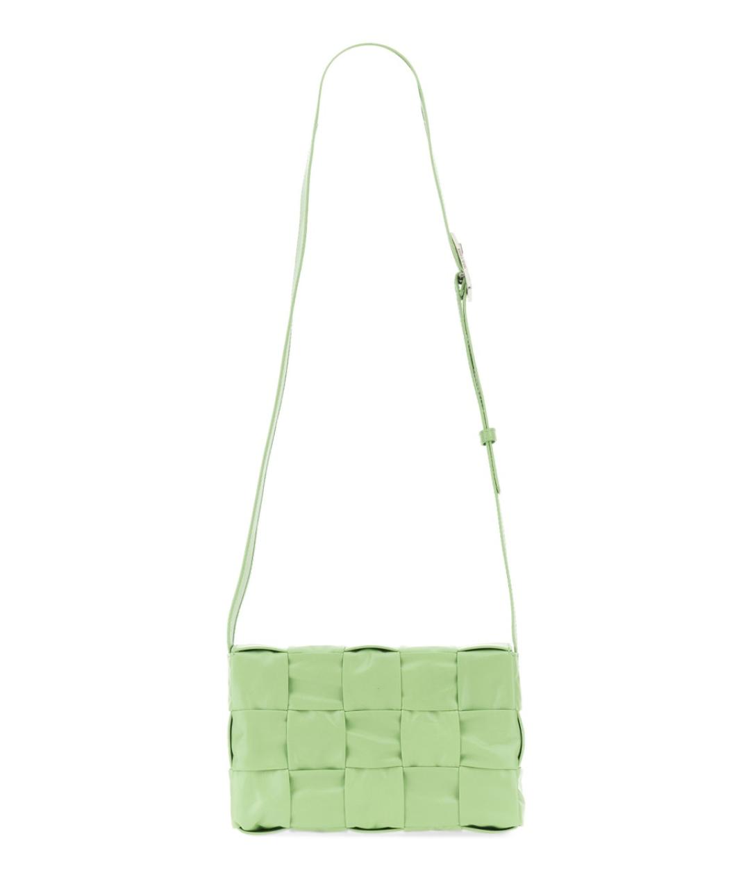 BOTTEGA VENETA Зеленая кожаная сумка на плечо, фото 2