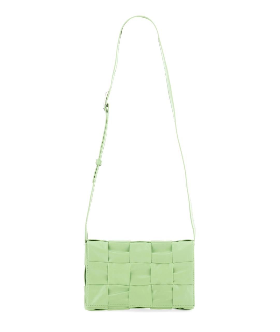 BOTTEGA VENETA Зеленая кожаная сумка на плечо, фото 1