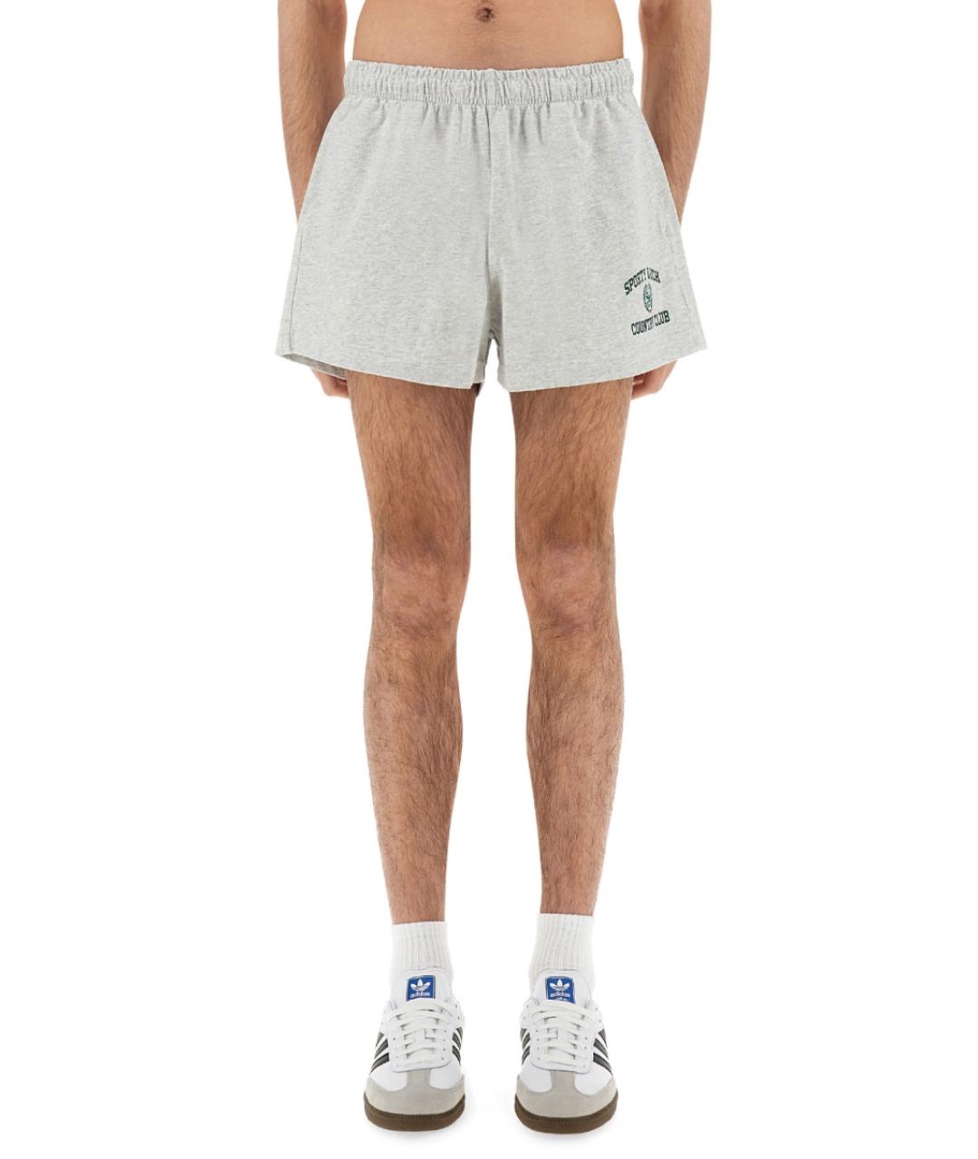 SPORTY AND RICH Серые хлопковые шорты, фото 6