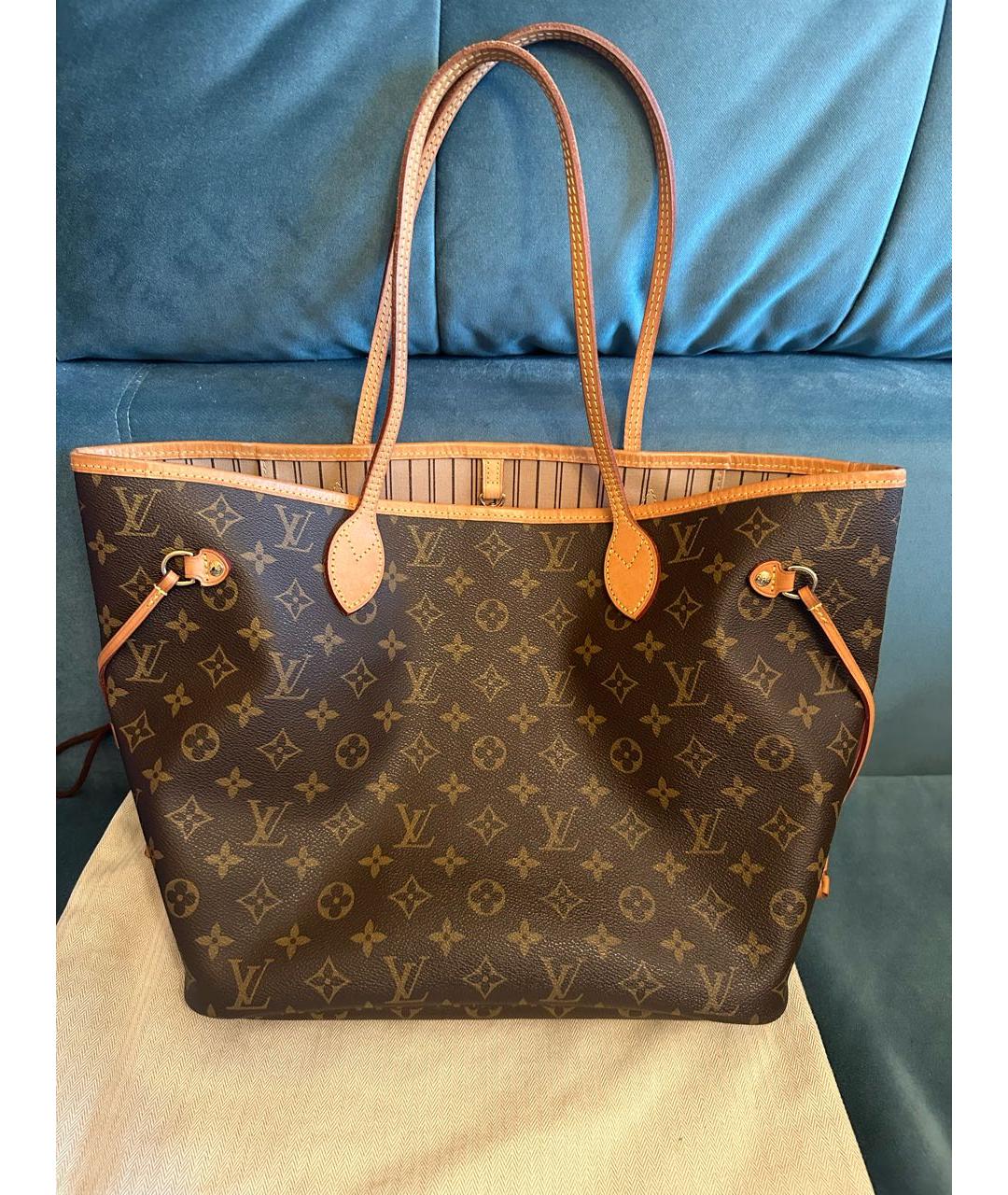 LOUIS VUITTON Коричневая сумка тоут, фото 5