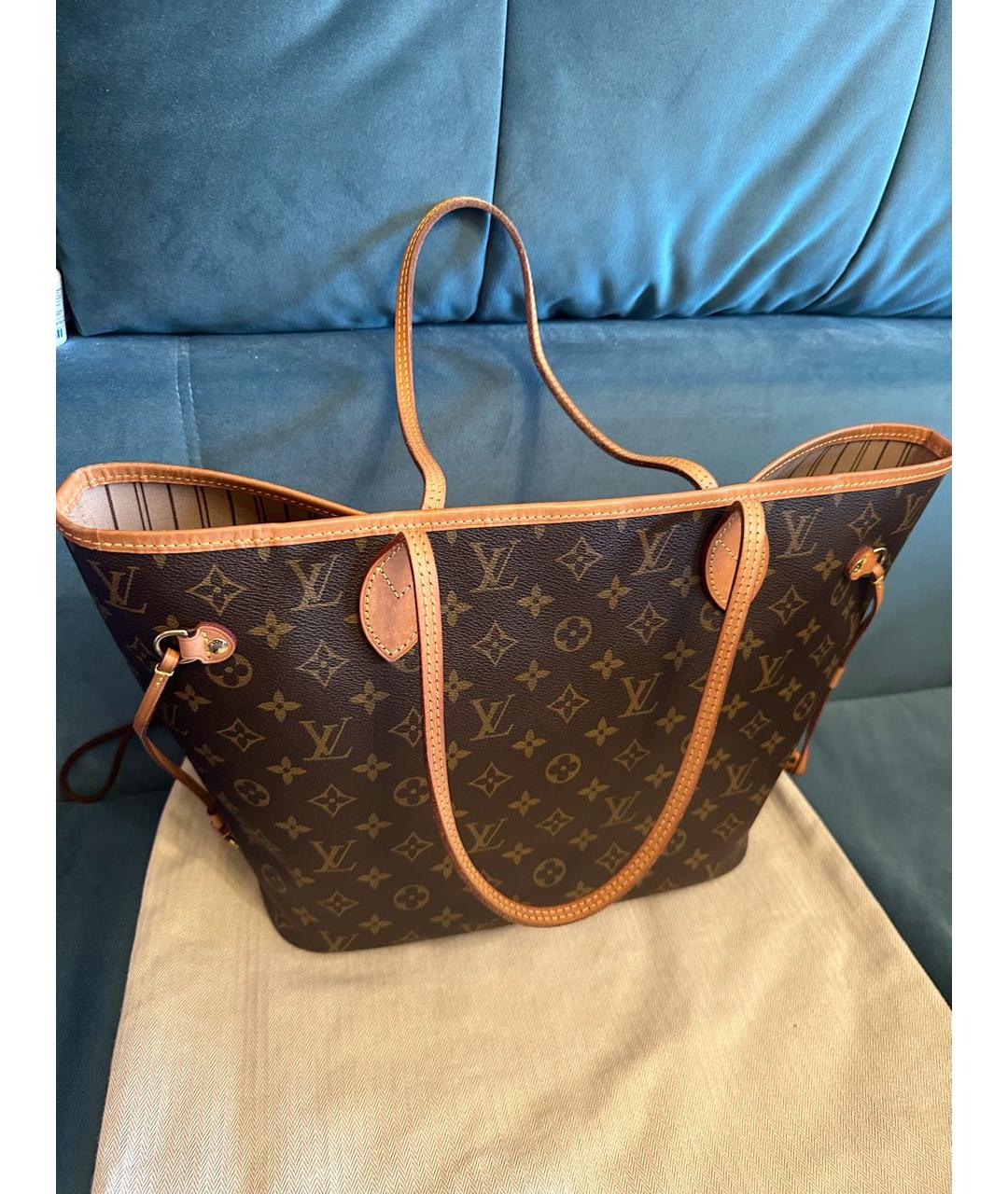 LOUIS VUITTON Коричневая сумка тоут, фото 3