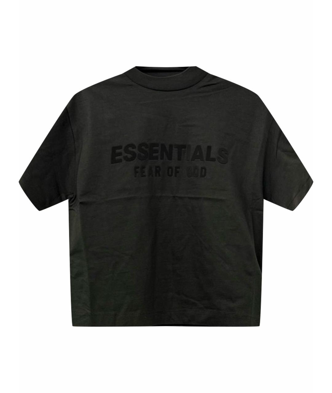 FEAR OF GOD ESSENTIALS Хаки хлопковая детская футболка, фото 1