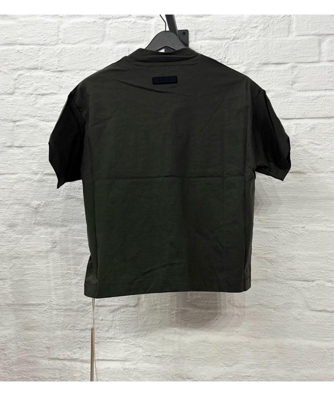 FEAR OF GOD ESSENTIALS Хаки хлопковая детская футболка, фото 3