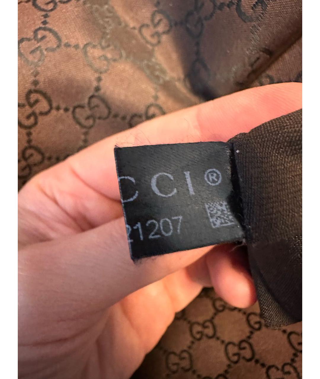 GUCCI Коричневая жаккардовая дорожная/спортивная сумка, фото 8