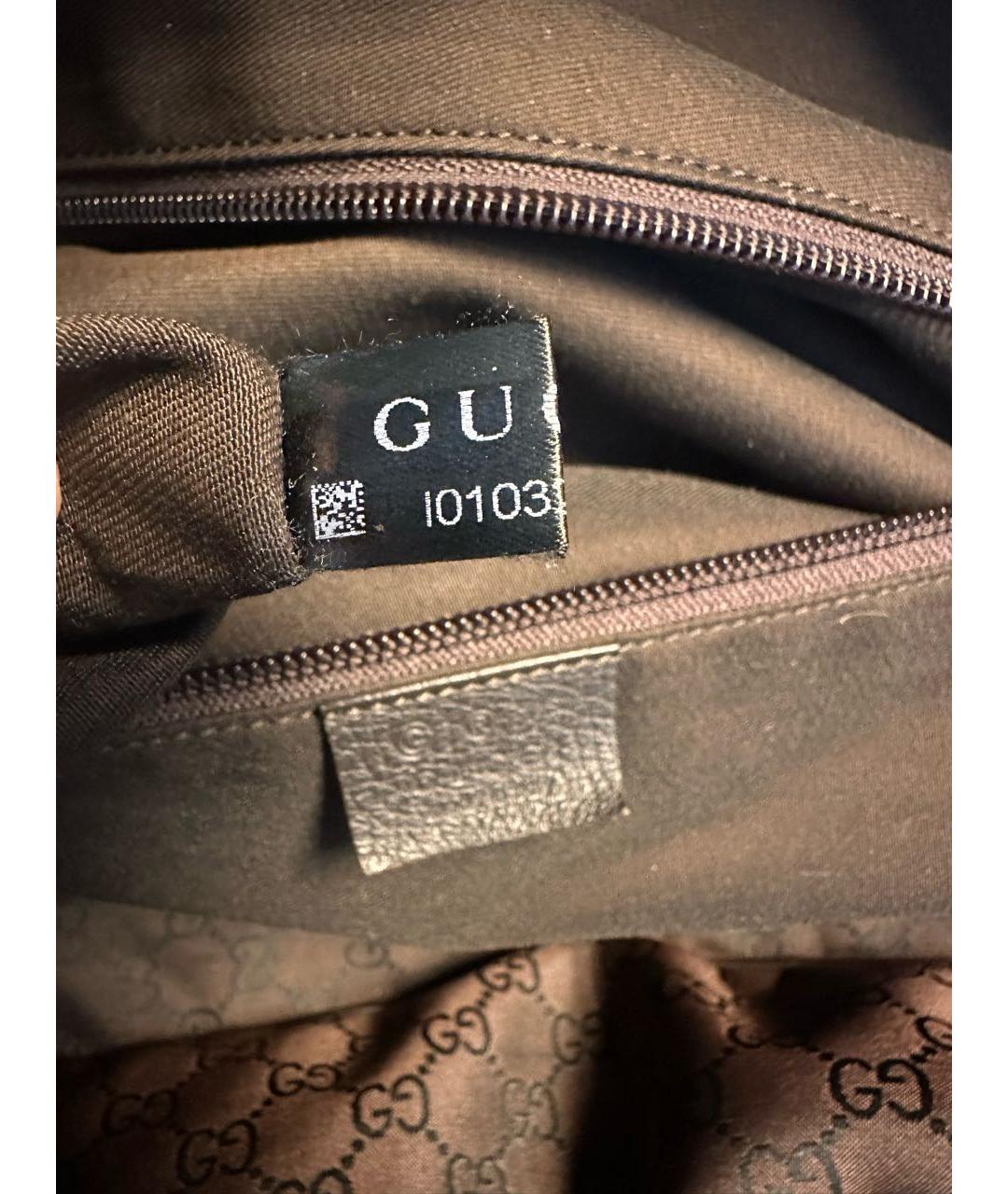 GUCCI Коричневая жаккардовая дорожная/спортивная сумка, фото 7