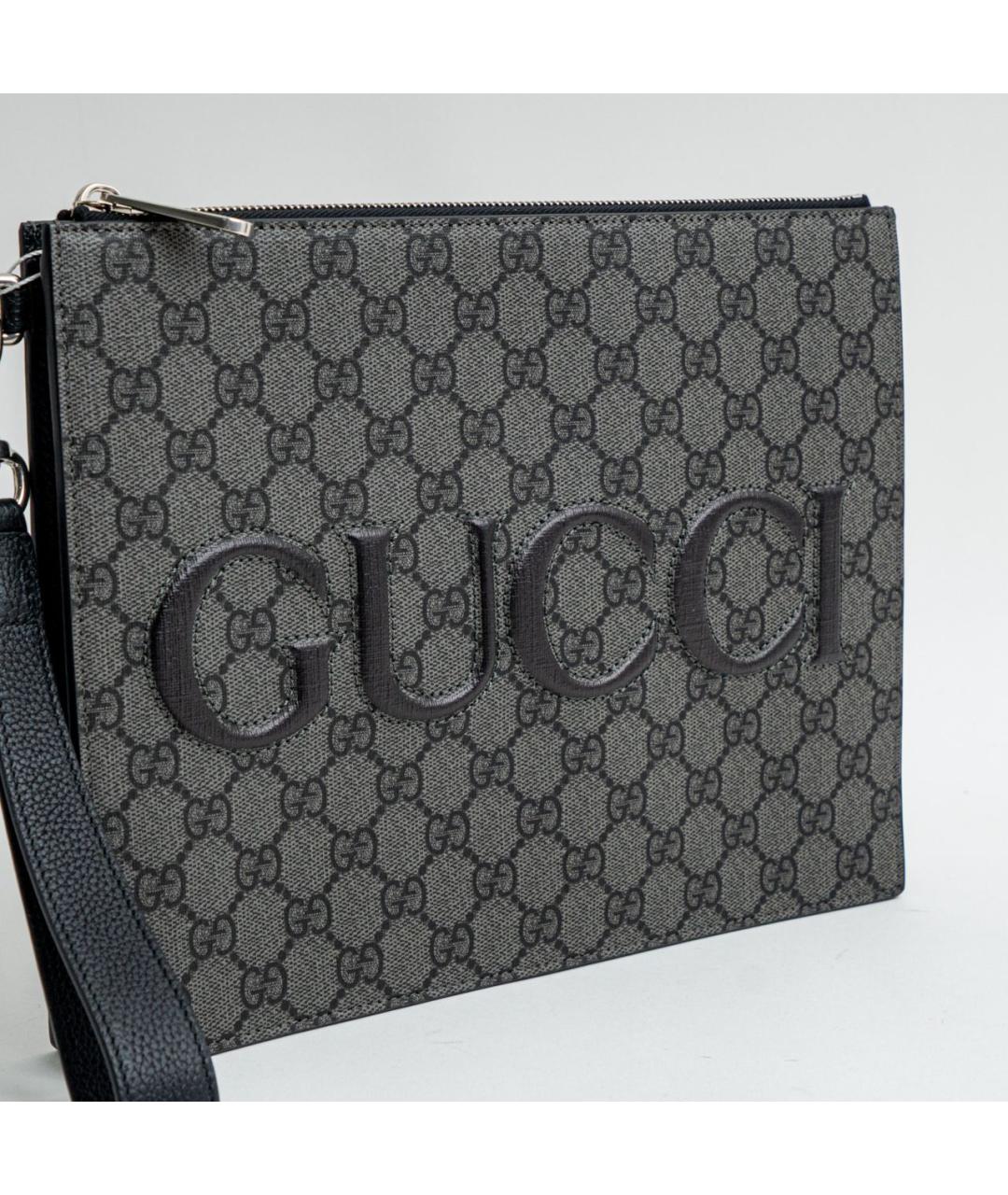 GUCCI Серая барсетка, фото 3