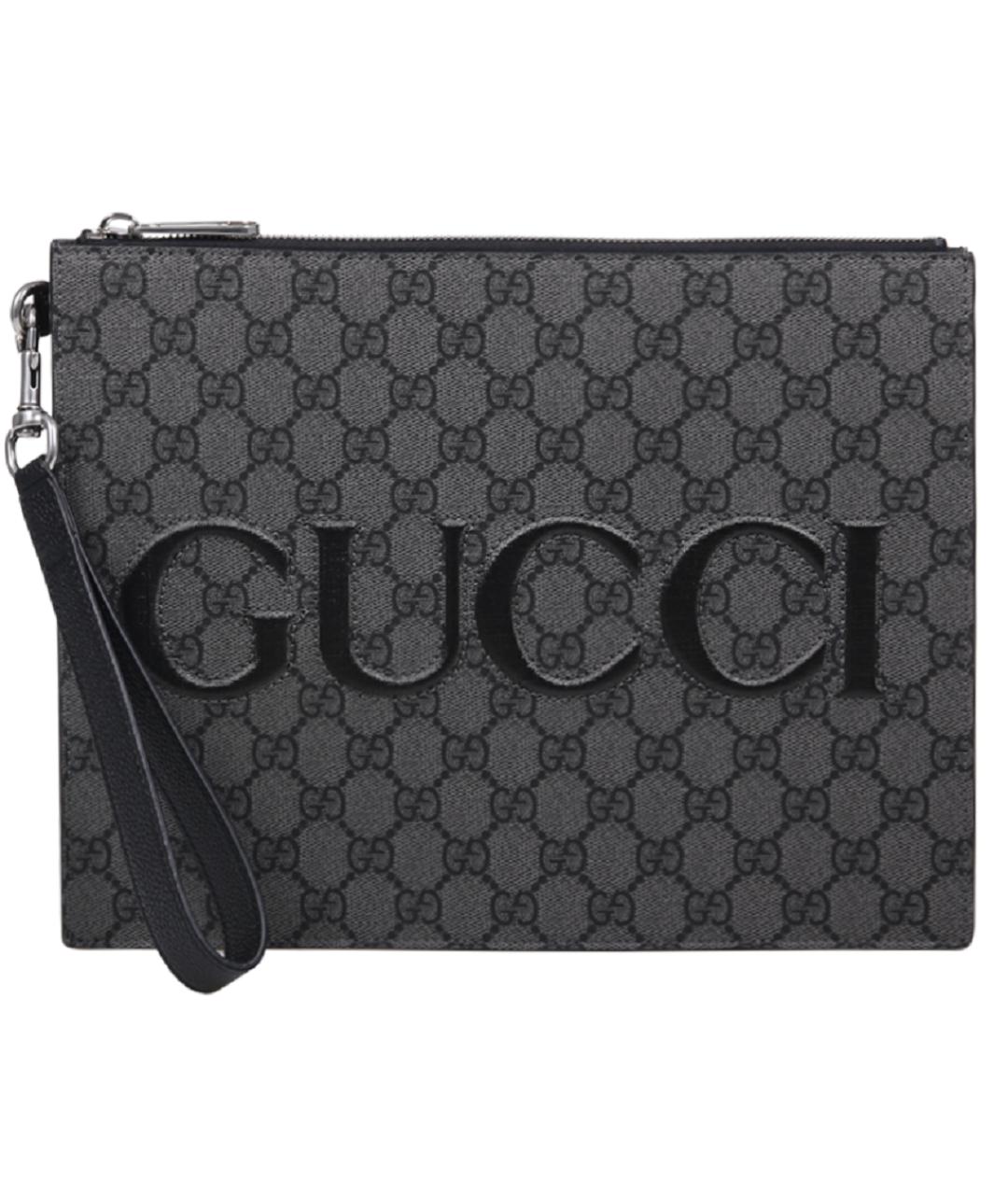 GUCCI Серая барсетка, фото 1