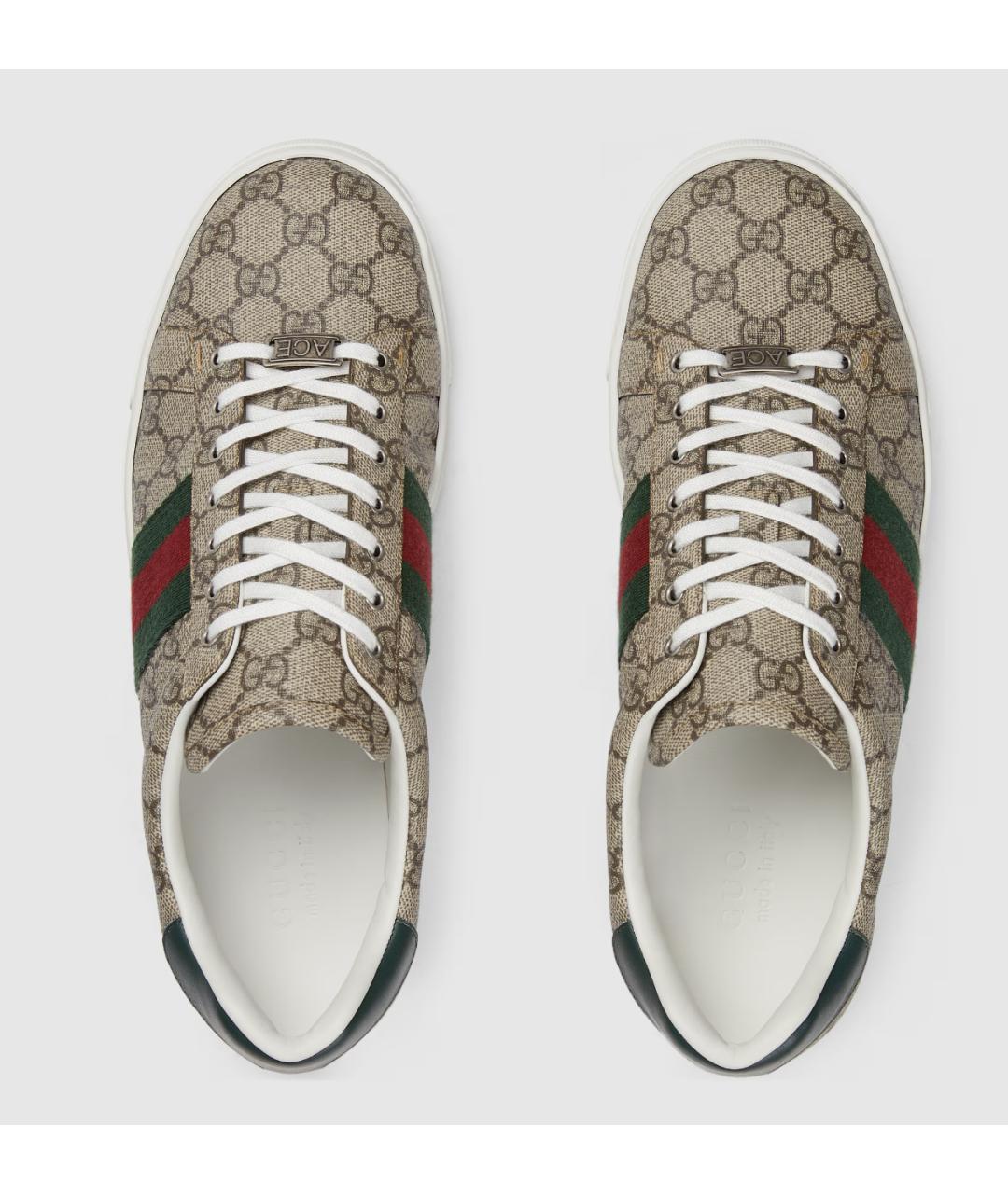 GUCCI Коричневые низкие кроссовки / кеды, фото 4