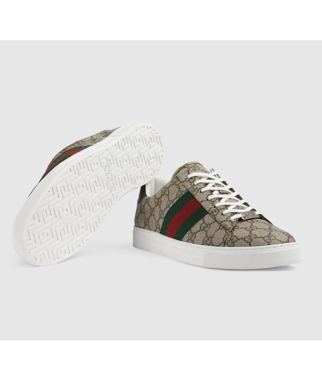 GUCCI Коричневые низкие кроссовки / кеды, фото 5