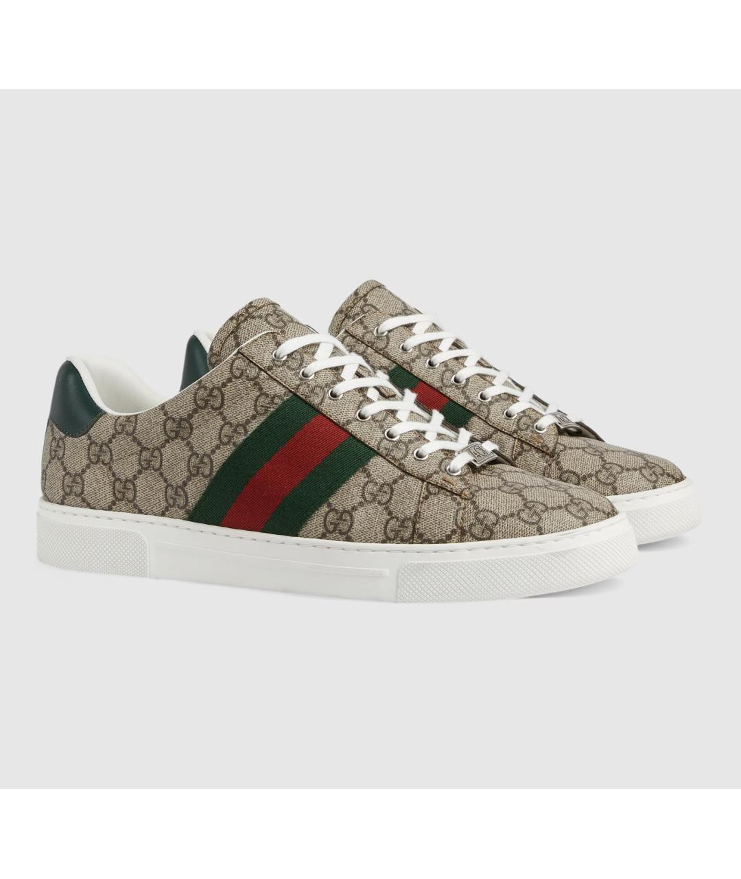 GUCCI Коричневые низкие кроссовки / кеды, фото 2