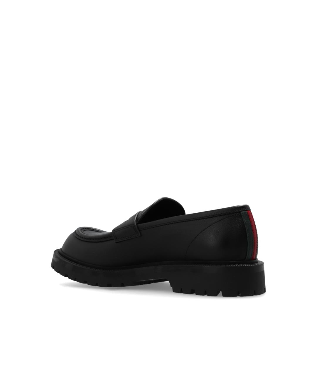 GUCCI Черные кожаные лоферы, фото 5