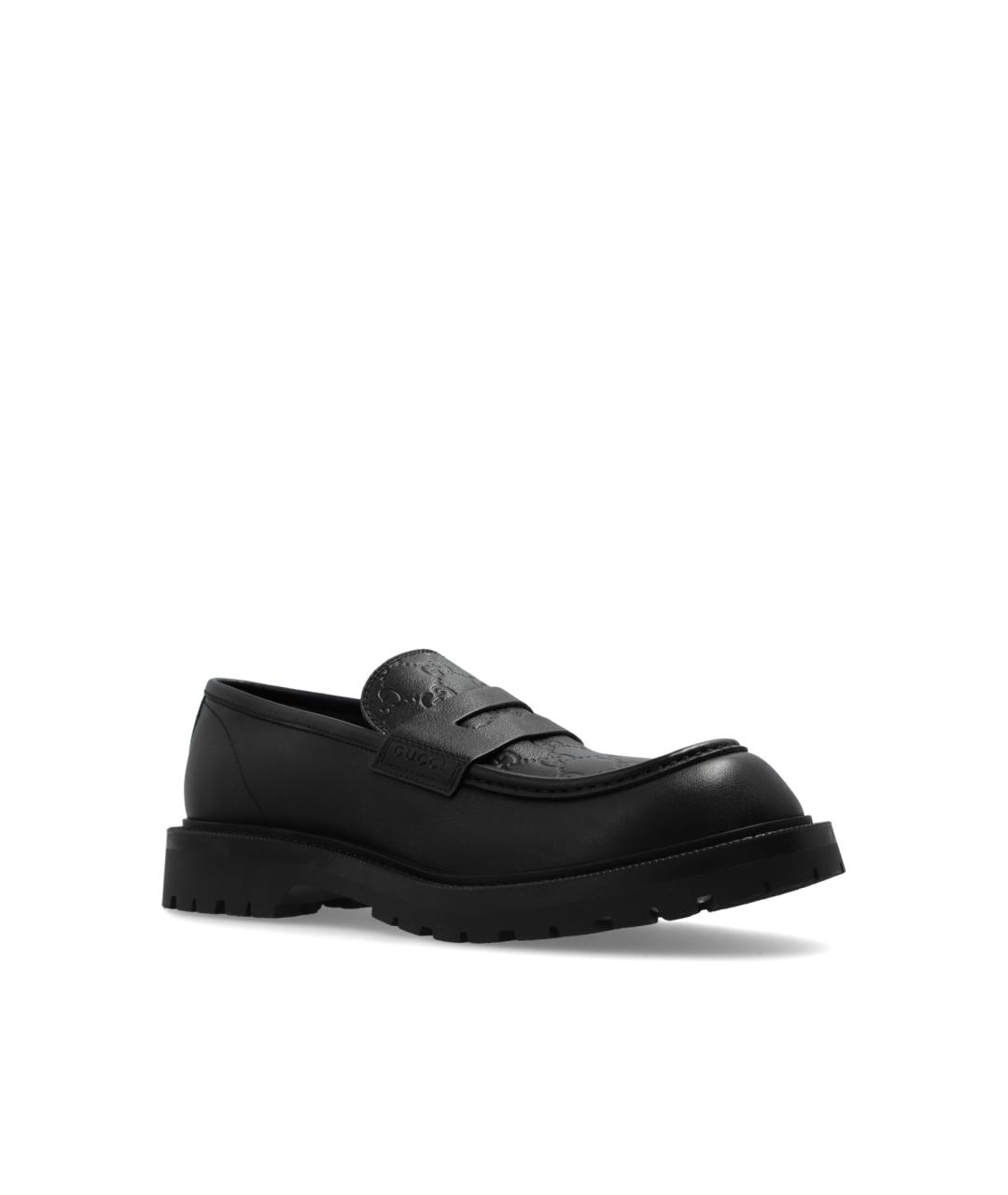 GUCCI Черные кожаные лоферы, фото 4