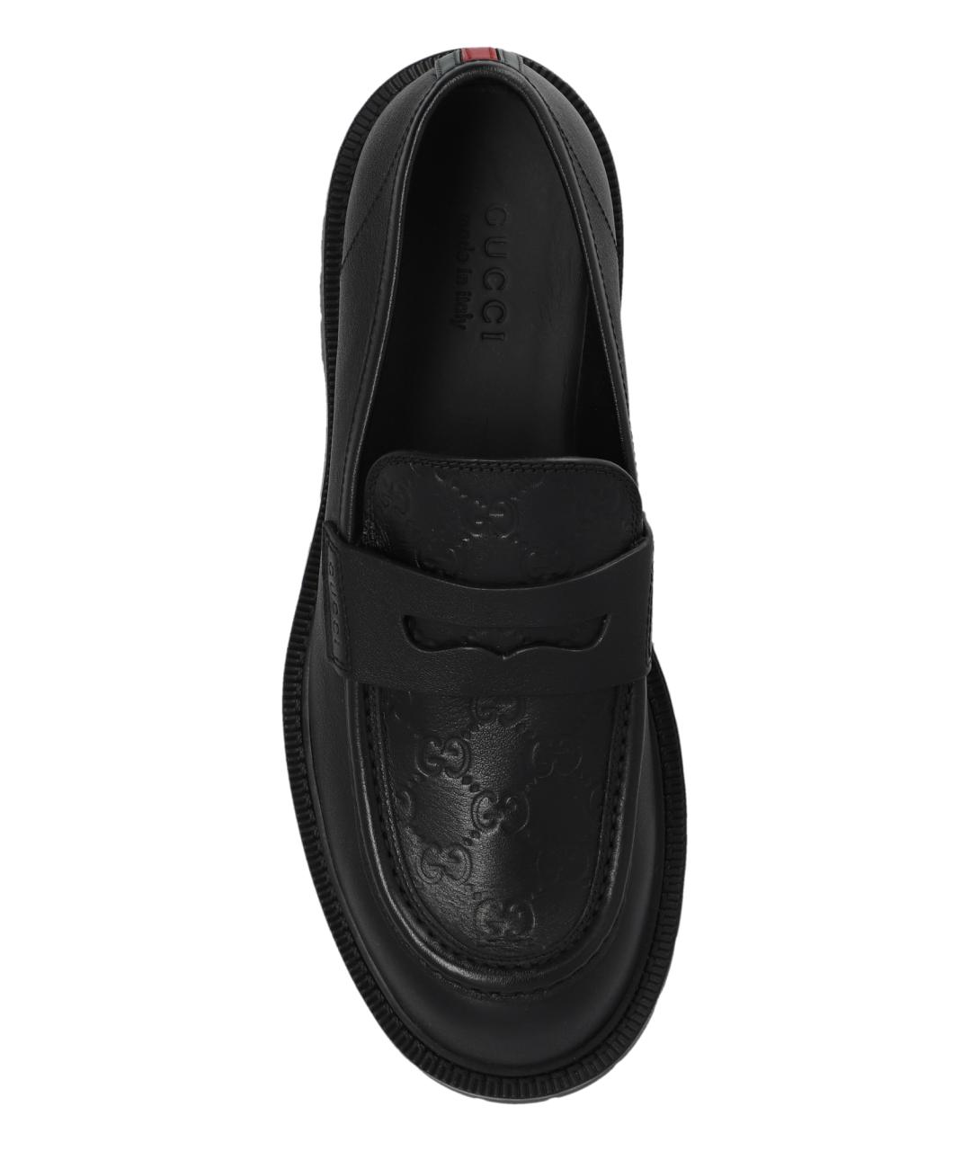 GUCCI Черные кожаные лоферы, фото 6