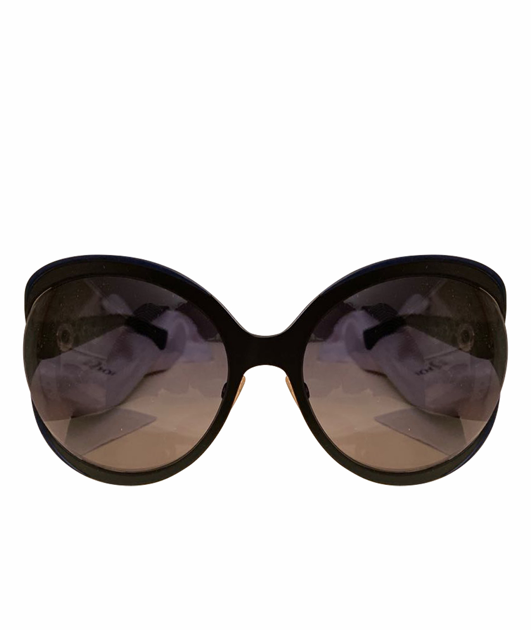 CHRISTIAN DIOR Синие металлические солнцезащитные очки, фото 1