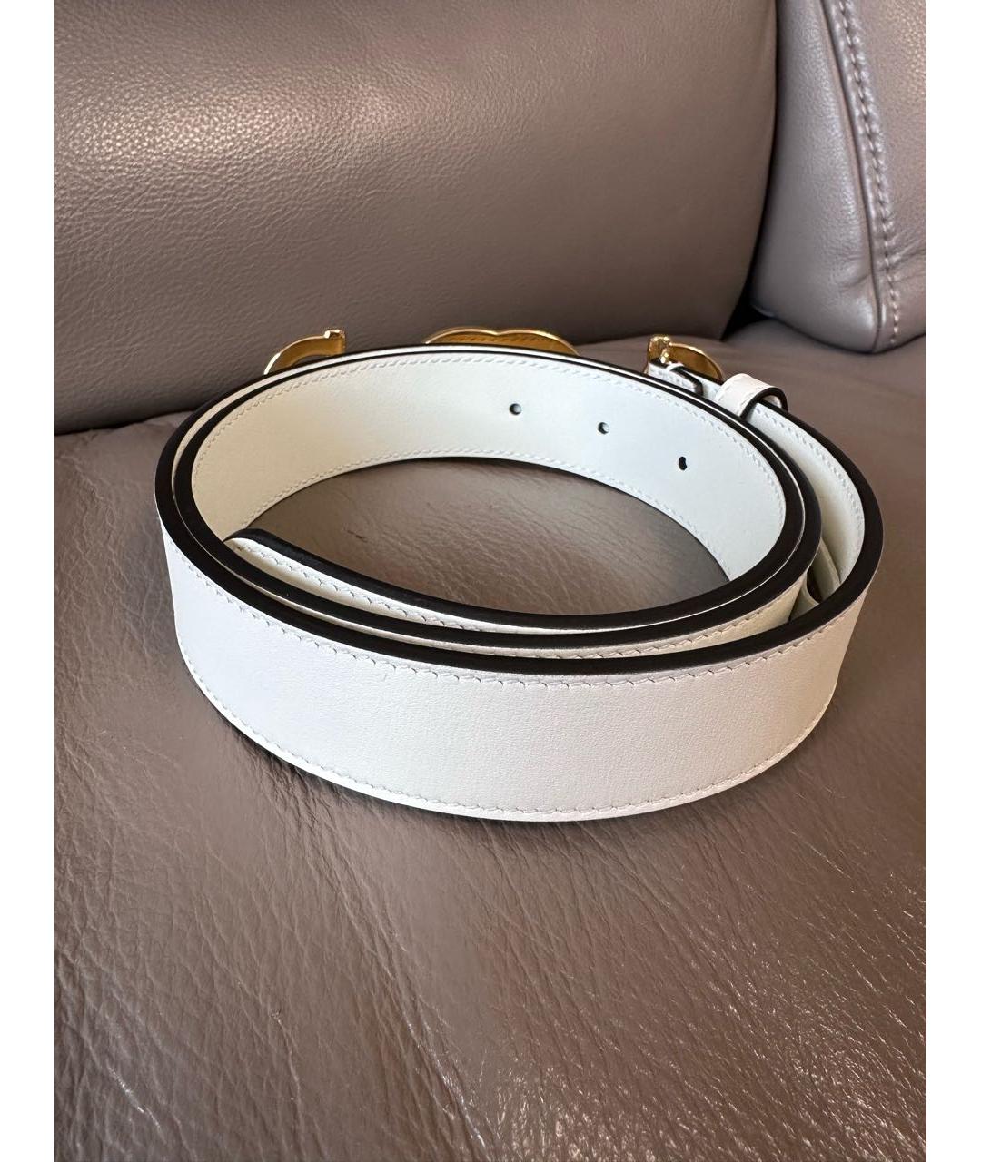GUCCI Белый кожаный ремень, фото 5